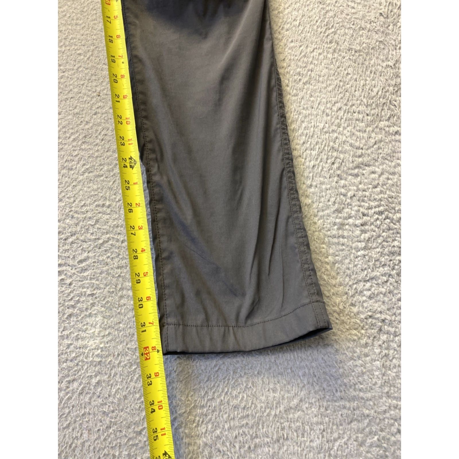 Eddie Bauer Eddie Bauer Stretch Pants Mens 32x32 Dark Gray Chino Straight Regular 5-Pocket Travel Hiking Casual Logo Zipper Front Flat Size US 32 / EU 48 - 5 Thumbnail