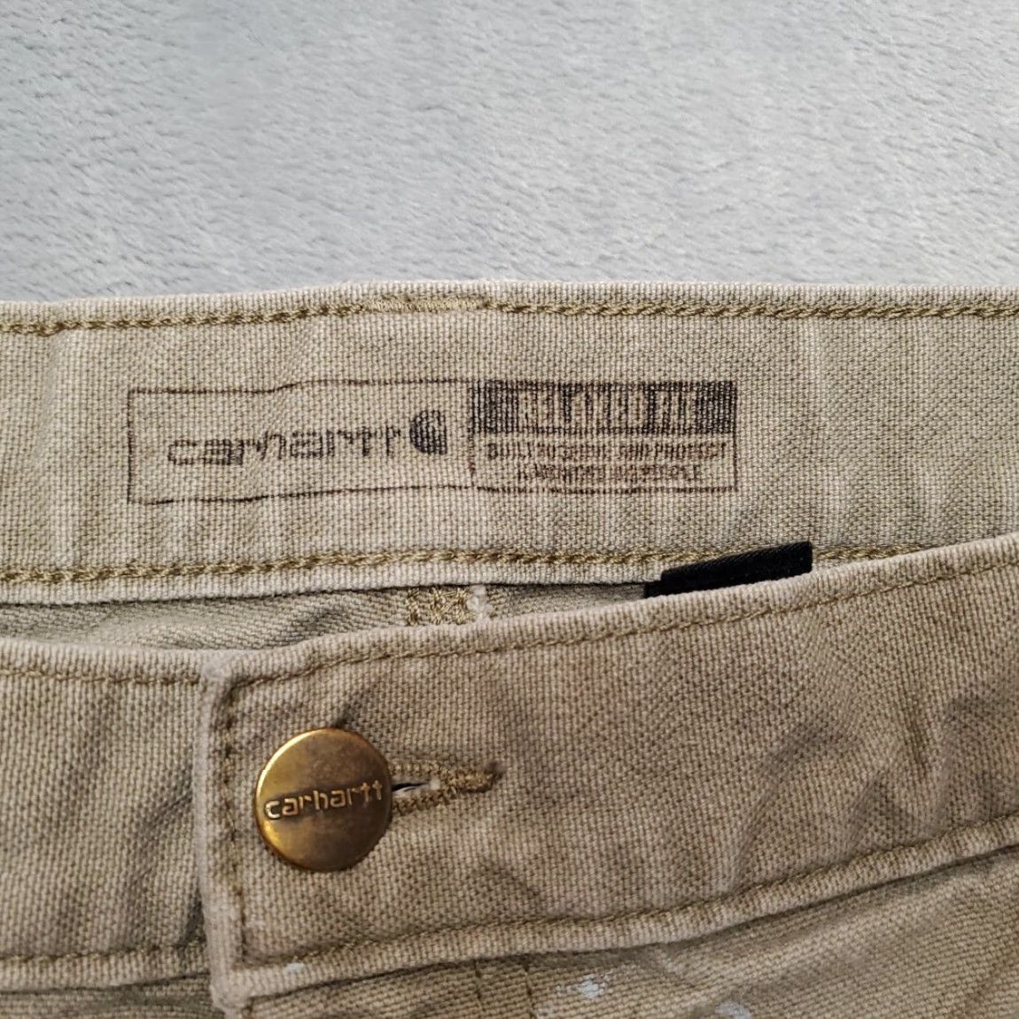 Carhartt Carhartt Pants Mens 36x32 Canvas Relaxed Carpenter Cargo Workwear BN3279 M Beige Brown Casual Pants Mens Regular Front Zip Pockets Cargo Pocket Size US 36 / EU 52 - 6 Thumbnail