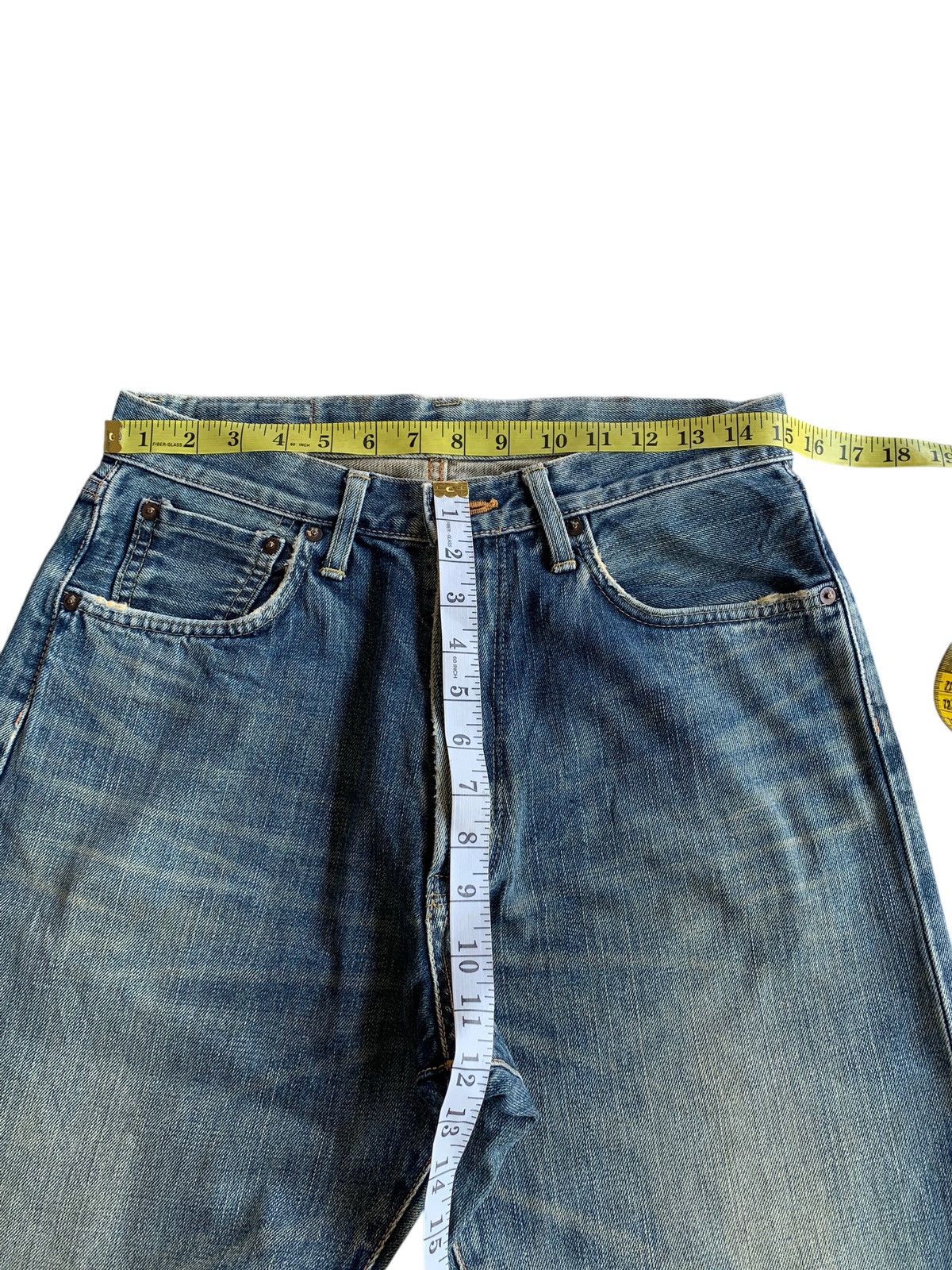 Edwin × Kapital × Vintage VINTAGE EDWIN 505 SELVEDGE RUSTY DISTRESSED DENIM Size US 30 / EU 46 - 19 Thumbnail