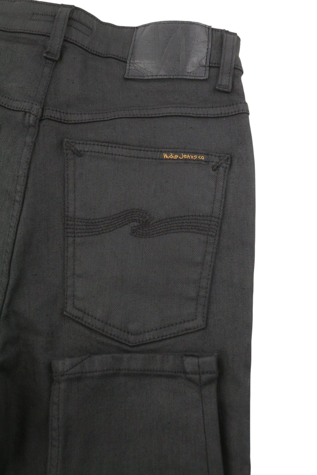 Nudie Jeans HIGHTOP TILDE PAINTED BLACK W27/L32 Coated Skinny 87254 Size 27" / US 4 / IT 40 - 5 Thumbnail
