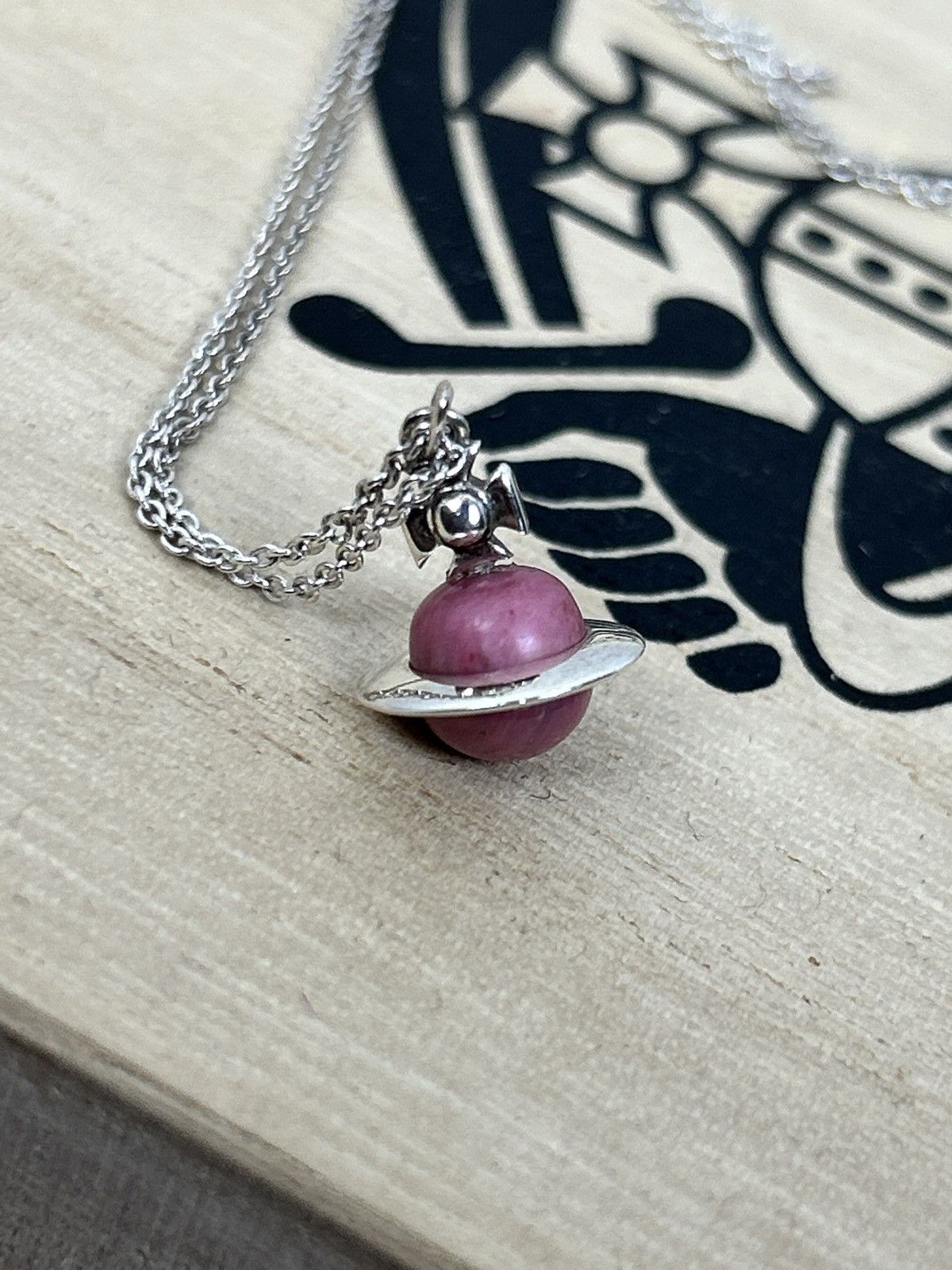 Vivienne Westwood Vivienne Westwood 925 Silver Stone Orb Pendant Necklace Size ONE SIZE - 3 Thumbnail