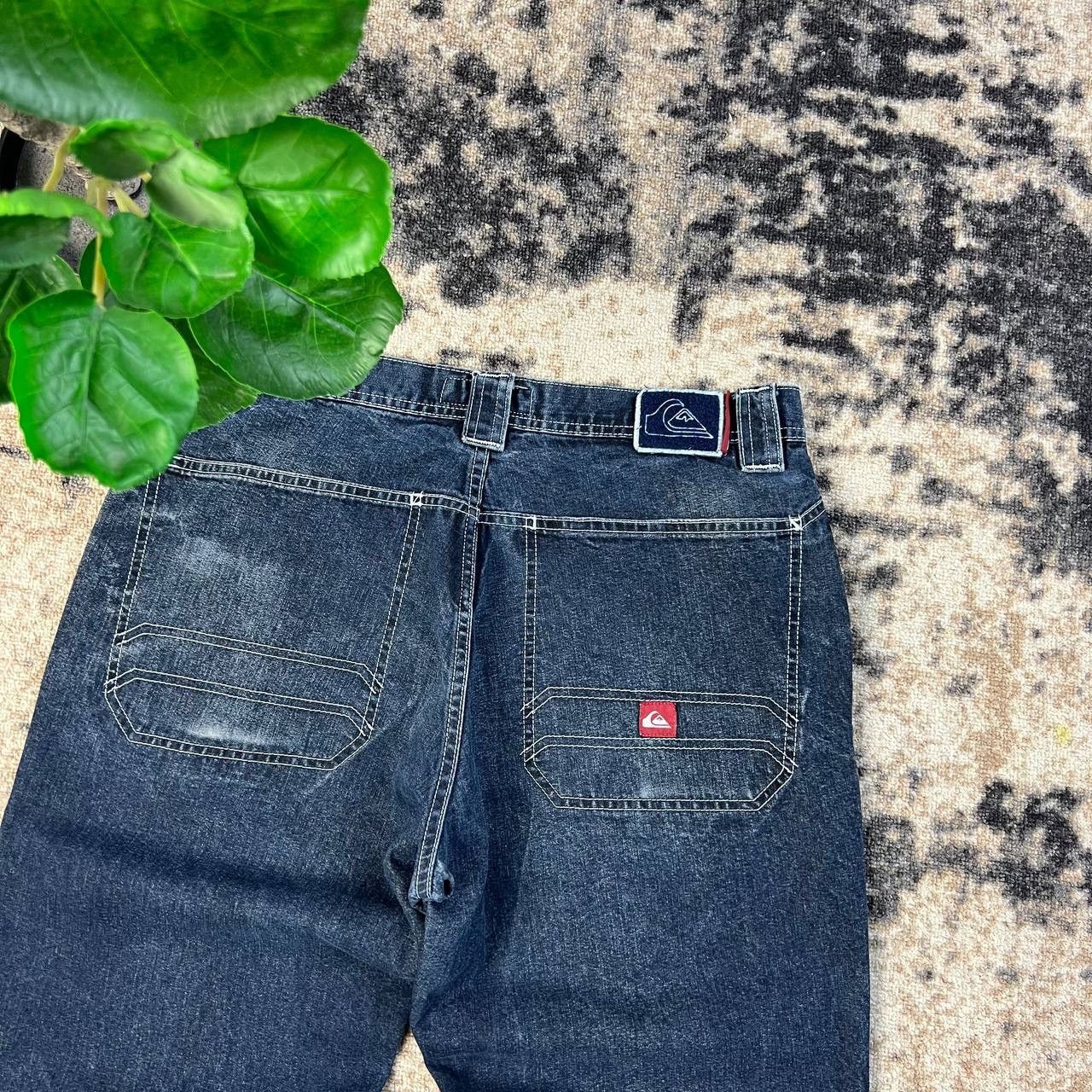Quiksilver Quiksilver Vintage Y2K Pocket Logo Blue Denim Jeans Size US 34 / EU 50 - 3 Thumbnail