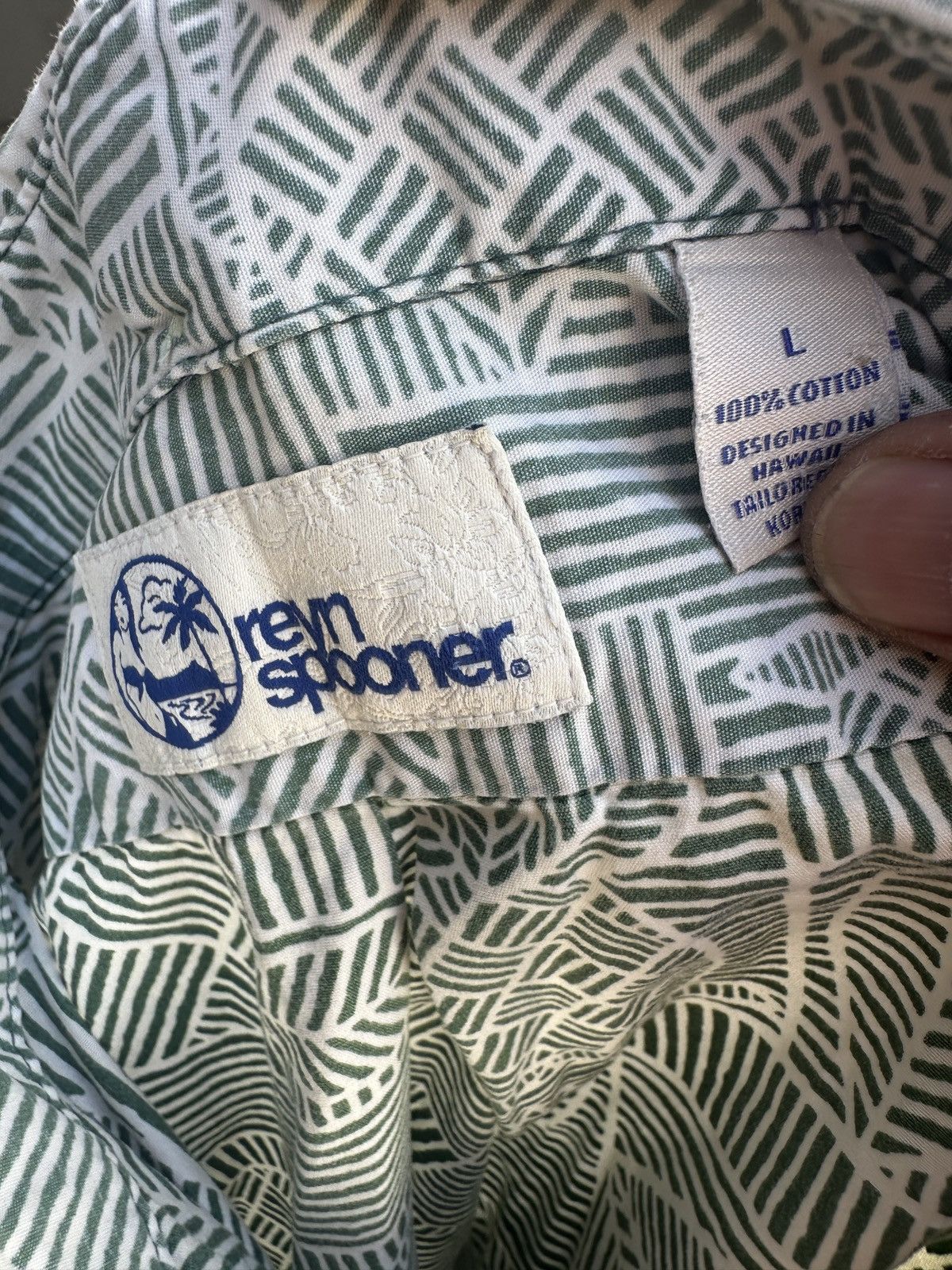 Reyn Spooner PreOwned Reyn Spooner Classic Hawaiian Print Green Men's L Size US L / EU 52-54 / 3 - 4 Thumbnail