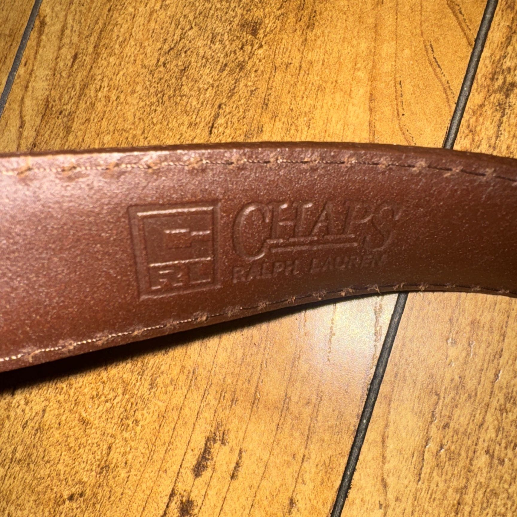 Ralph Lauren Chaps Ralph Lauren Belt Leather Brown Gold Buckle Men’s 40 Size 40 - 4 Thumbnail