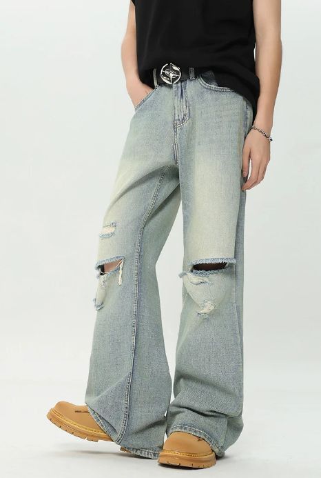 Japanese Brand × Jean High Street Men's Jeans Straight Loose Size US 29 - 1 Thumbnail
