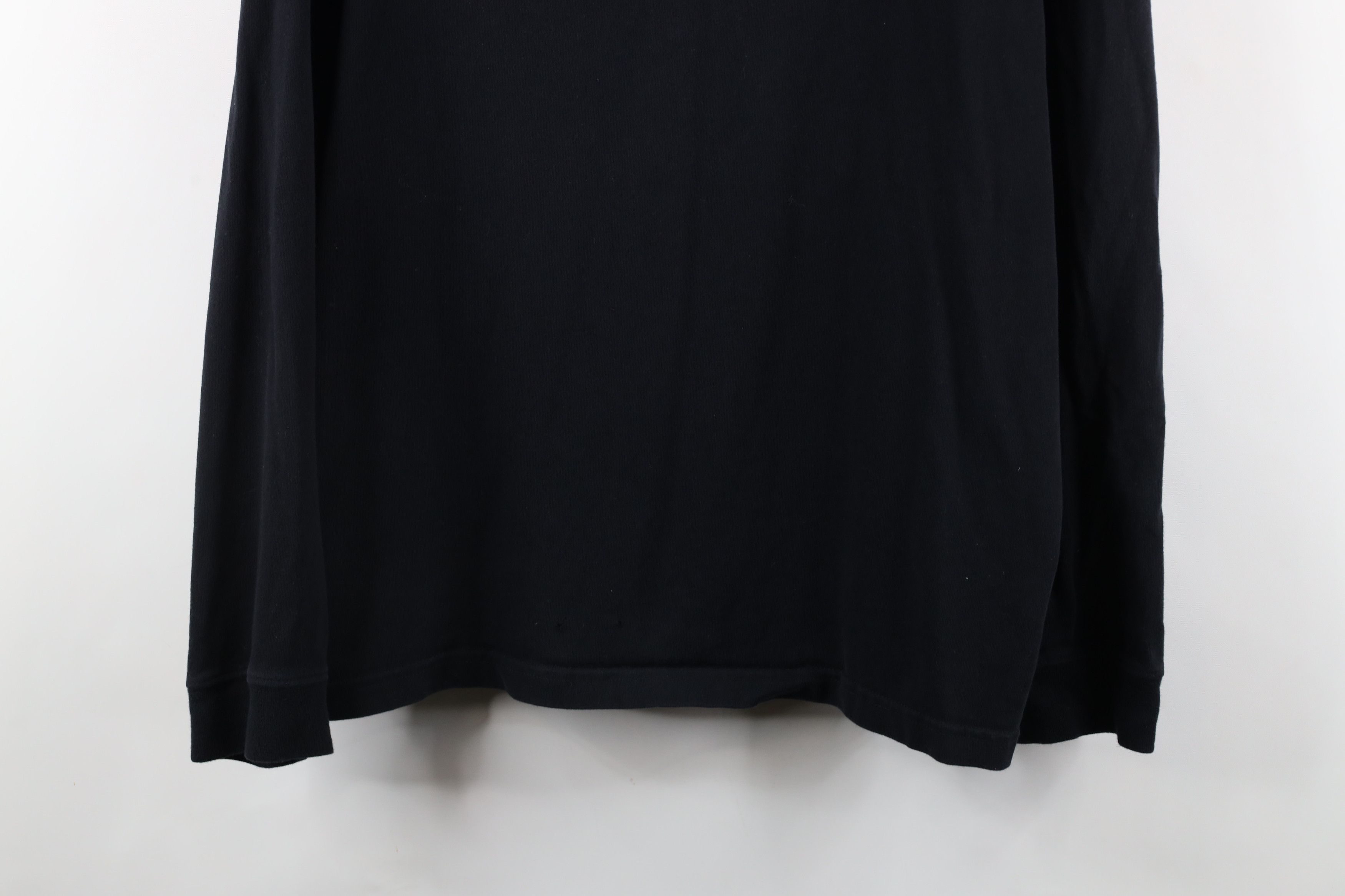 Vintage Vintage 90s Streetwear Blank Long Sleeve Polo Shirt Black Size US L / EU 52-54 / 3 - 3 Thumbnail