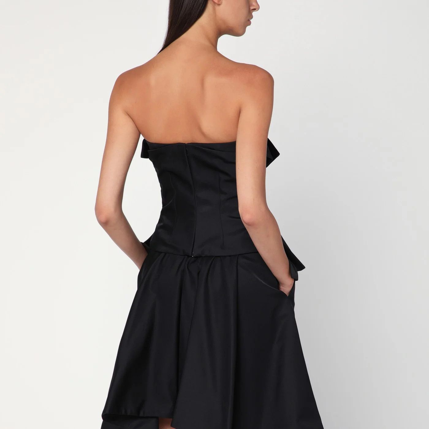 Alexander McQueen o1d2blof0426 Corset Crop Top in Black Size S / US 4 / IT 40 - 3 Thumbnail