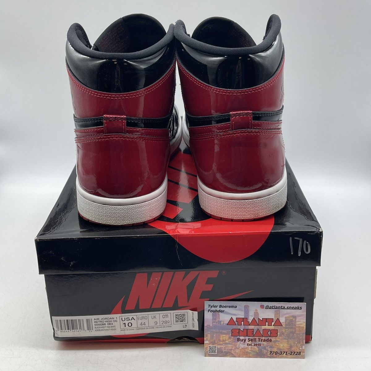 Jordan Brand Air Jordan 1 patent bred Size US 10 / EU 43 - 3 Thumbnail