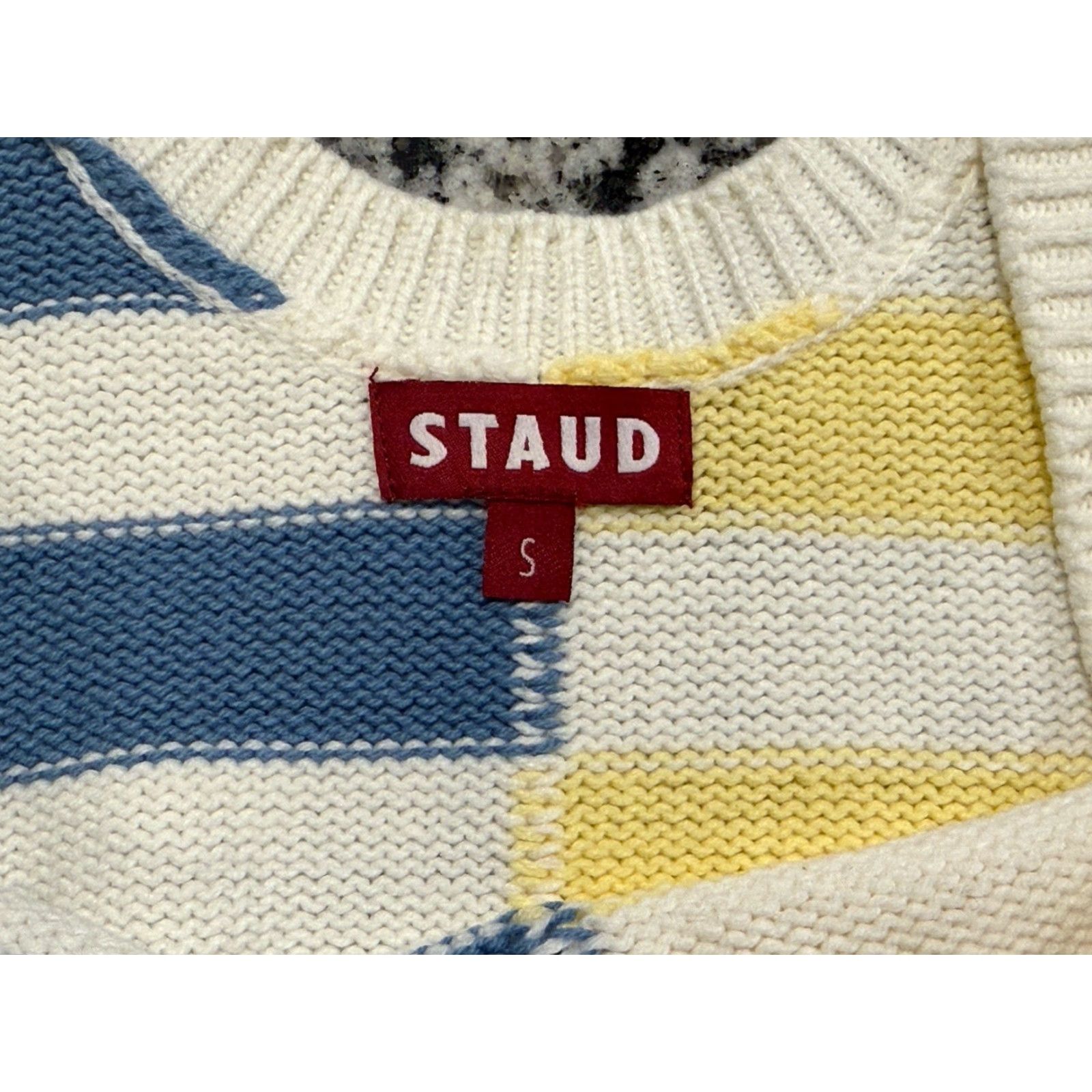 Staud STAUD Mini Seashore Striped Knit Dress Sz Small Size S / US 4 / IT 40 - 6 Thumbnail