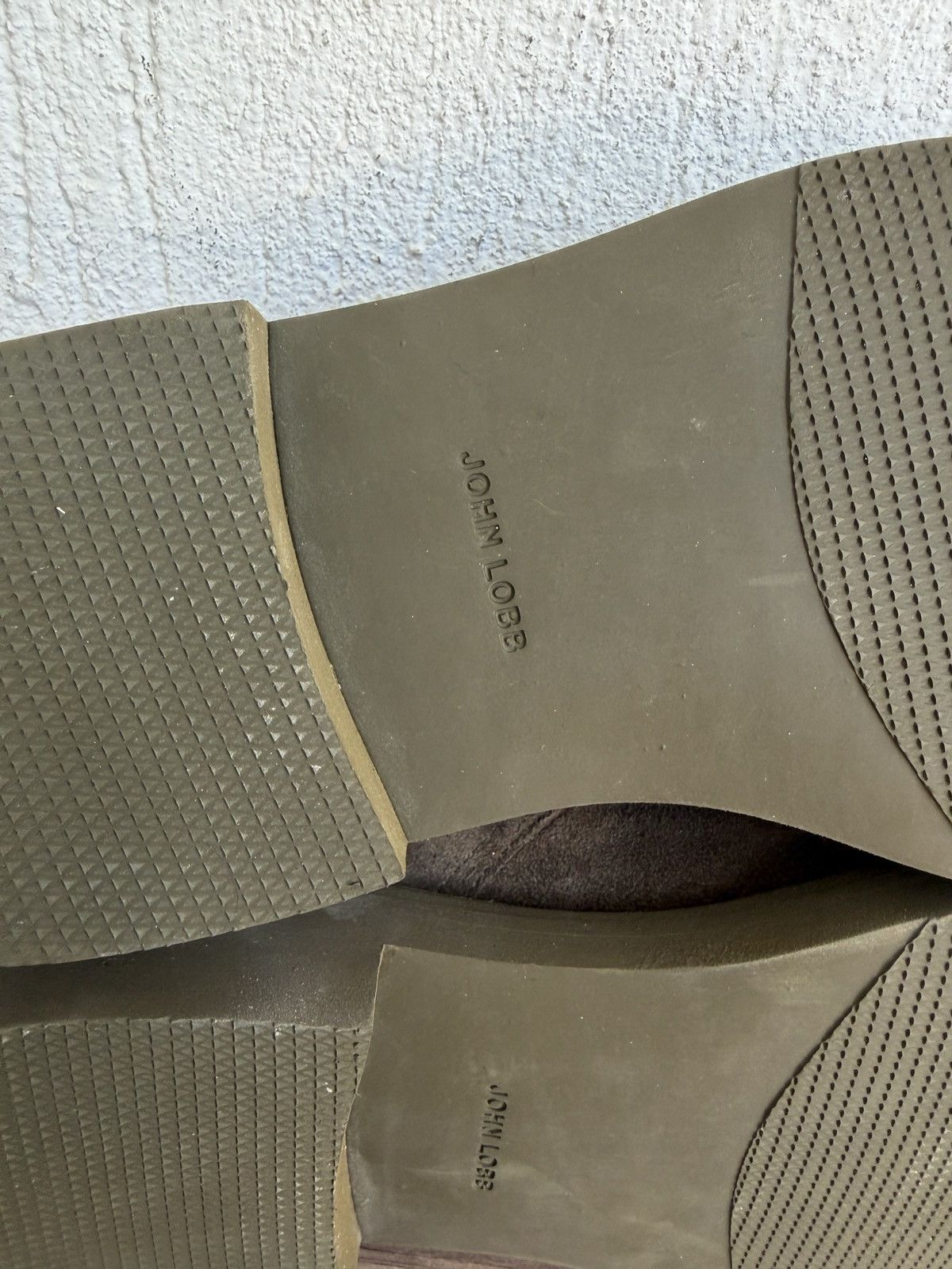 John Lobb 7.5EE Olive suede haloon derby Size US 8.5 / EU 41-42 - 17 Thumbnail