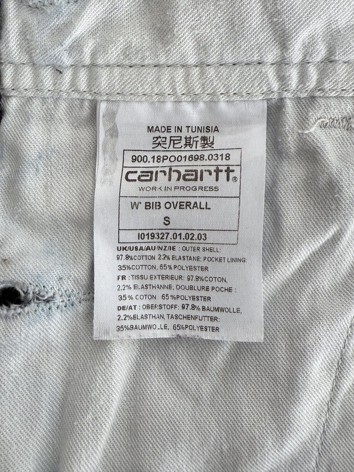 Carhartt Wip Carhartt WIP Womens Blue Rinsed Denim Bib Overalls S Size 27" / US 4 / IT 40 - 13 Thumbnail