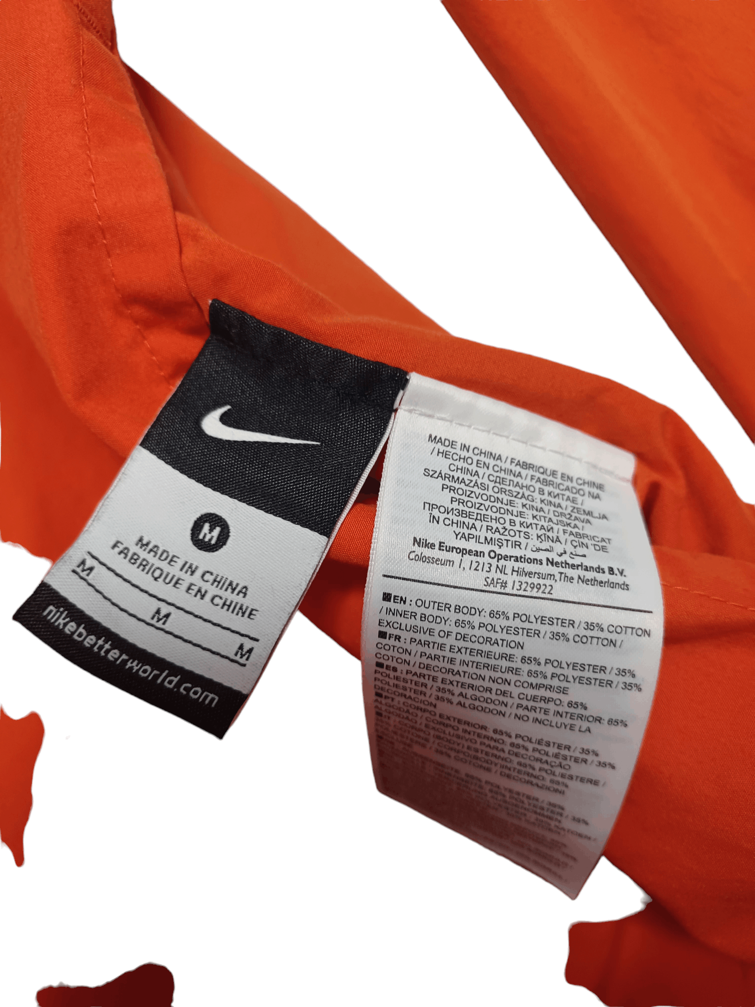 Nike REVERSEABLE NIKE NEDERLAND SOCCER TEAM BOMBER JACKET Size US M / EU 48-50 / 2 - 6 Thumbnail