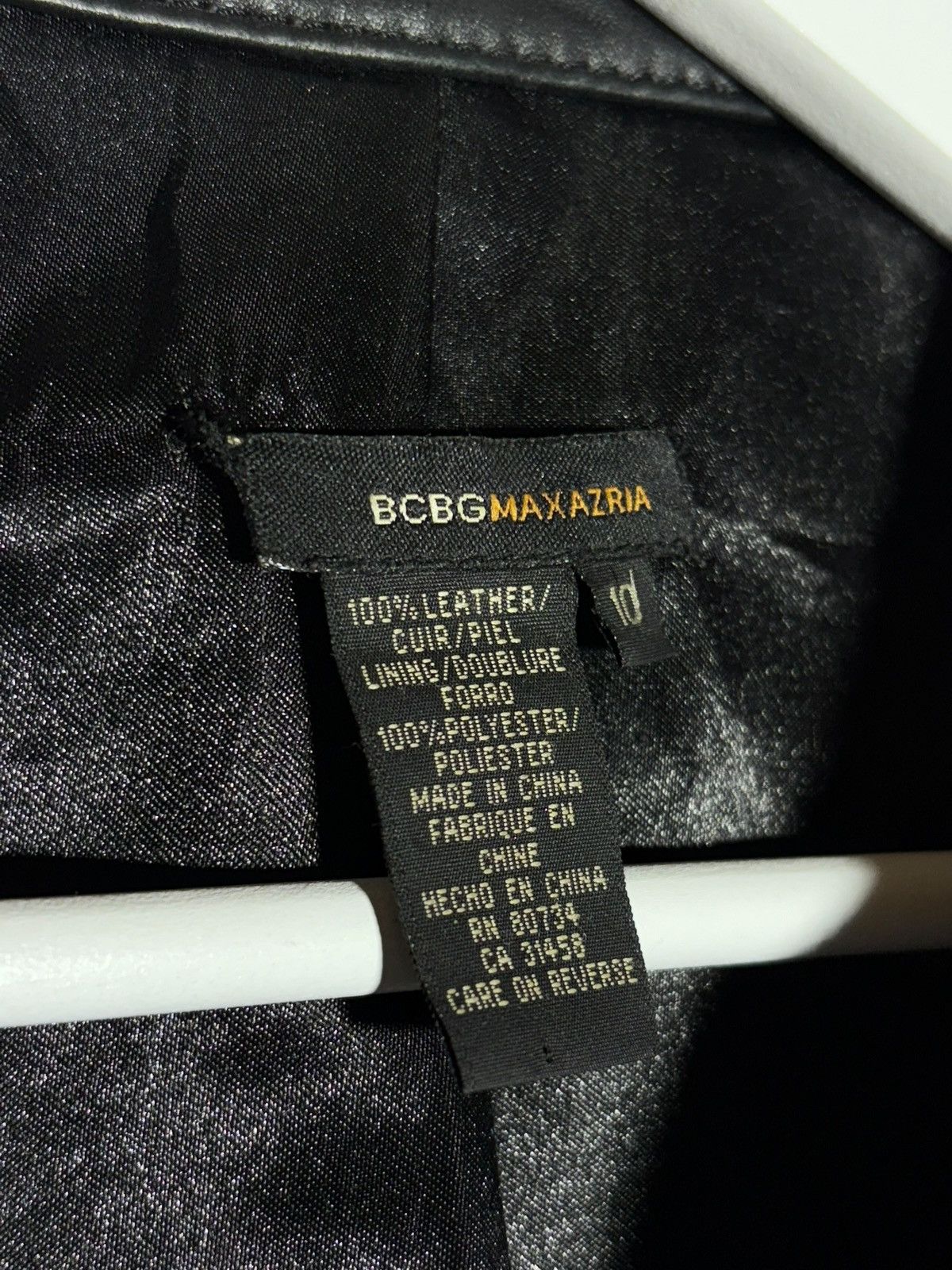 Bcbgmaxazria Bcbgmaxazria Black Leather Moto Jacket Rick Owens Biker Vibe Size M / US 6-8 / IT 42-44 - 17 Thumbnail