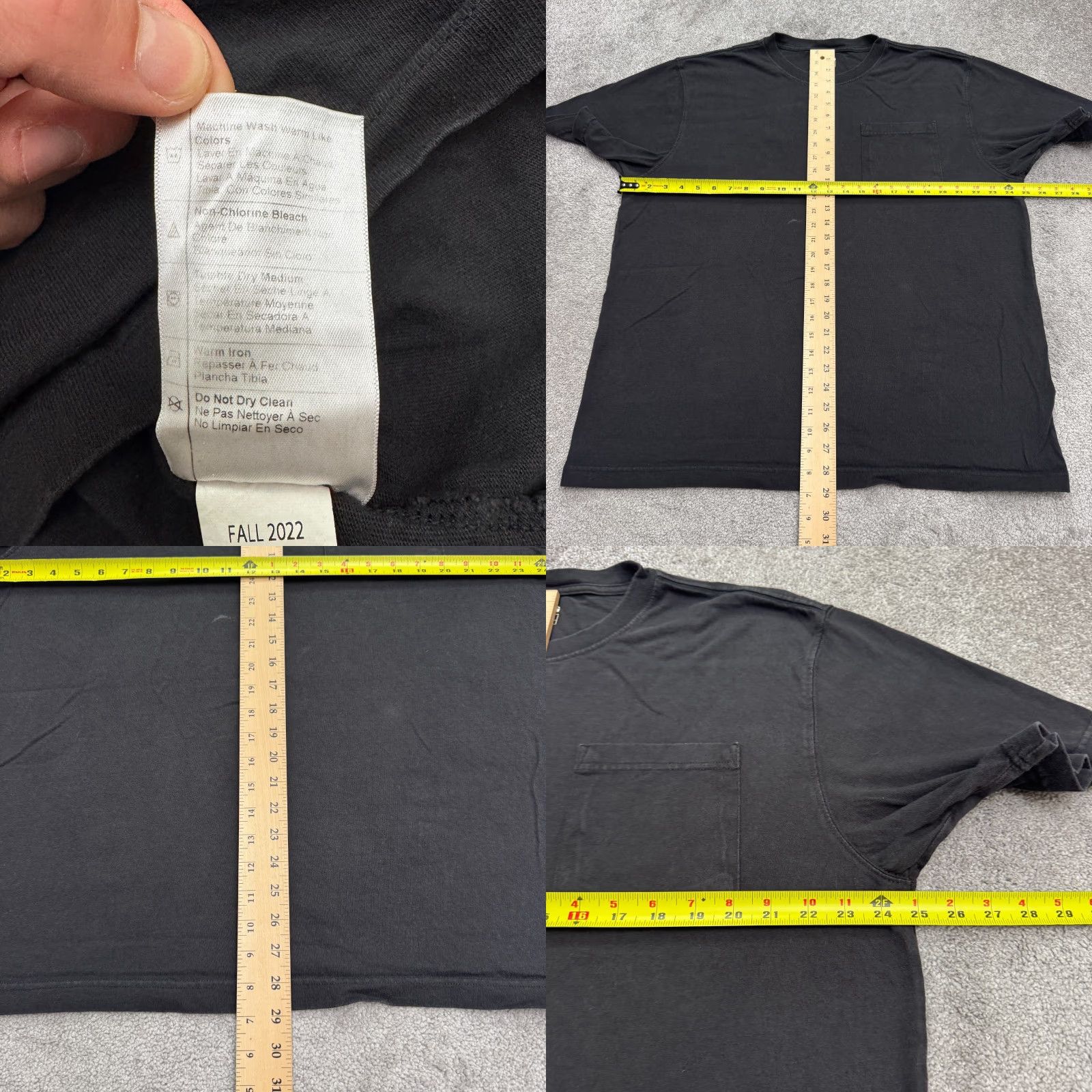 Carhartt Carhartt K87 Classic Cotton T-Shirt Mens Large Black Crew Neck Pocket Tee Size US L / EU 52-54 / 3 - 8 Thumbnail