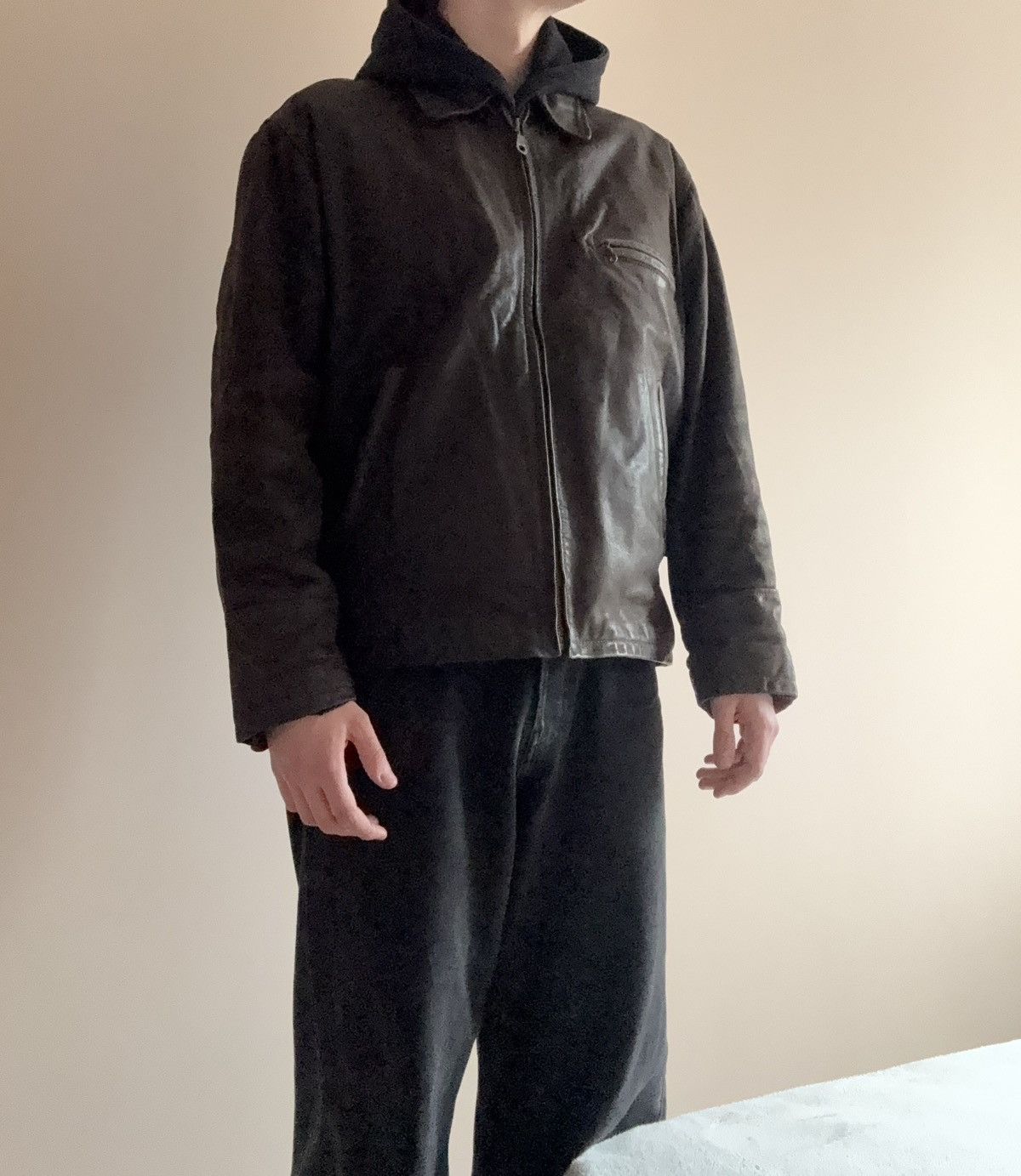 Leather Vintage 90s Genuine Rare Real Leather Jacket Brown Y2K Size US XL / EU 56 / 4 - 10 Thumbnail