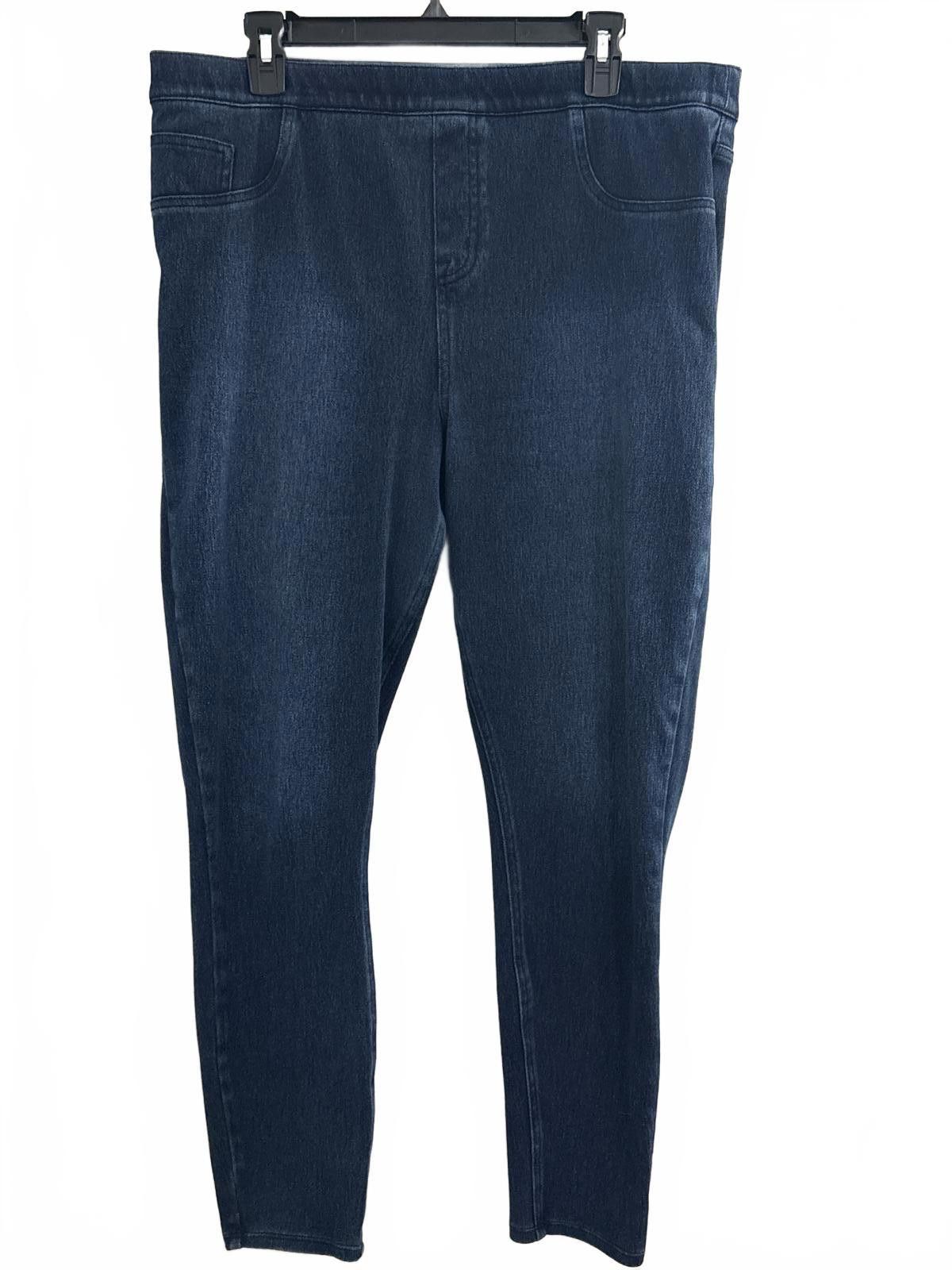 Domenico Spano Spanx 1X Jean-ish Ankle Legging - Dark Wash Size 40" / US 18 - 1 Thumbnail