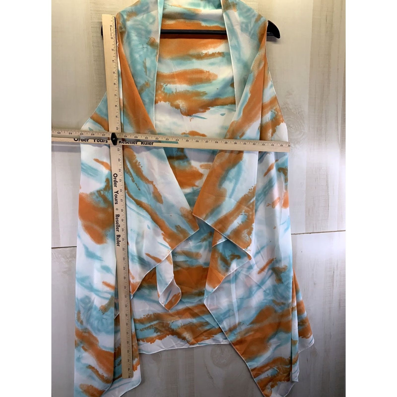 Sea New York L.I.B New York Womens Abstract Print Chiffon Vest NWT-7649 Chiffon Vest Blouse Sleeveless V-Neck Multicolor Tunic L Womens Size L / US 10 / IT 46 - 5 Thumbnail