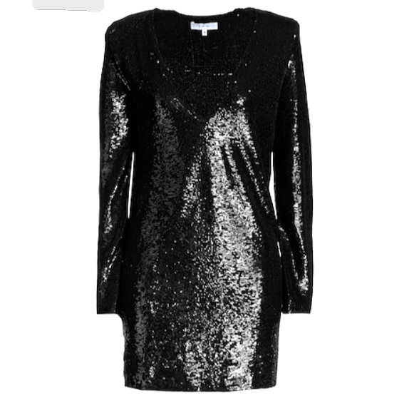 Iro IRO Black Sequin Mini Dress 6 Size M / US 6-8 / IT 42-44 - 7 Thumbnail