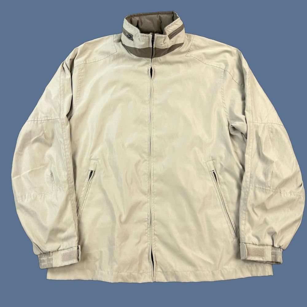 Vintage VINTAGE St Johns Bay Jacket Mens M Beige Hooded Full Zip Windbreaker Size US M / EU 48-50 / 2 - 1 Thumbnail