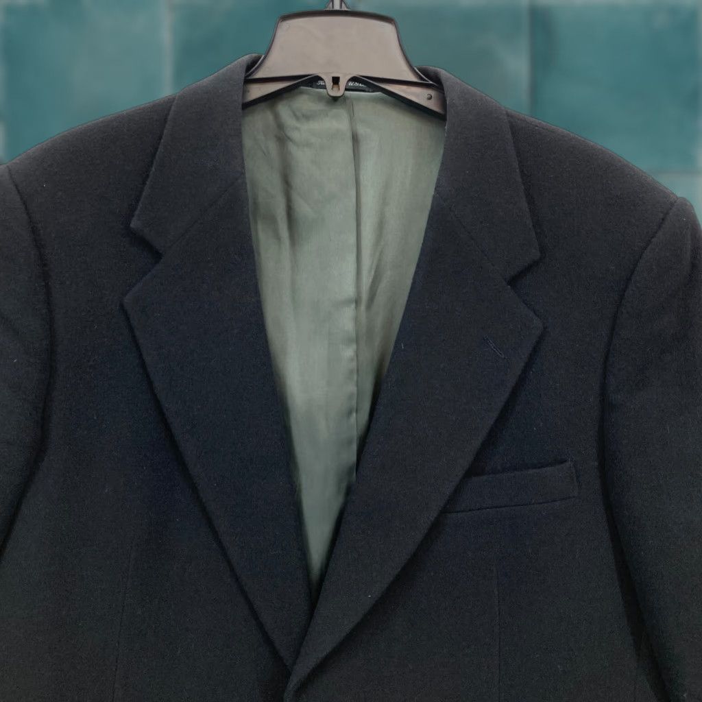 Club Room Club Room Blazer Mens 42 Black 2 Button Camel Hair Preppy Casual Sports Coat Long Wool Blazer Size 42R - 1 Thumbnail