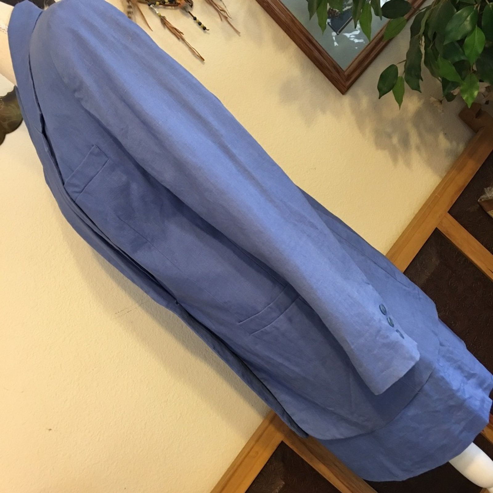 Vintage Vintage 90s Amanda Smith slate blue linen suit Size XL / US 12-14 / IT 48-50 - 4 Thumbnail