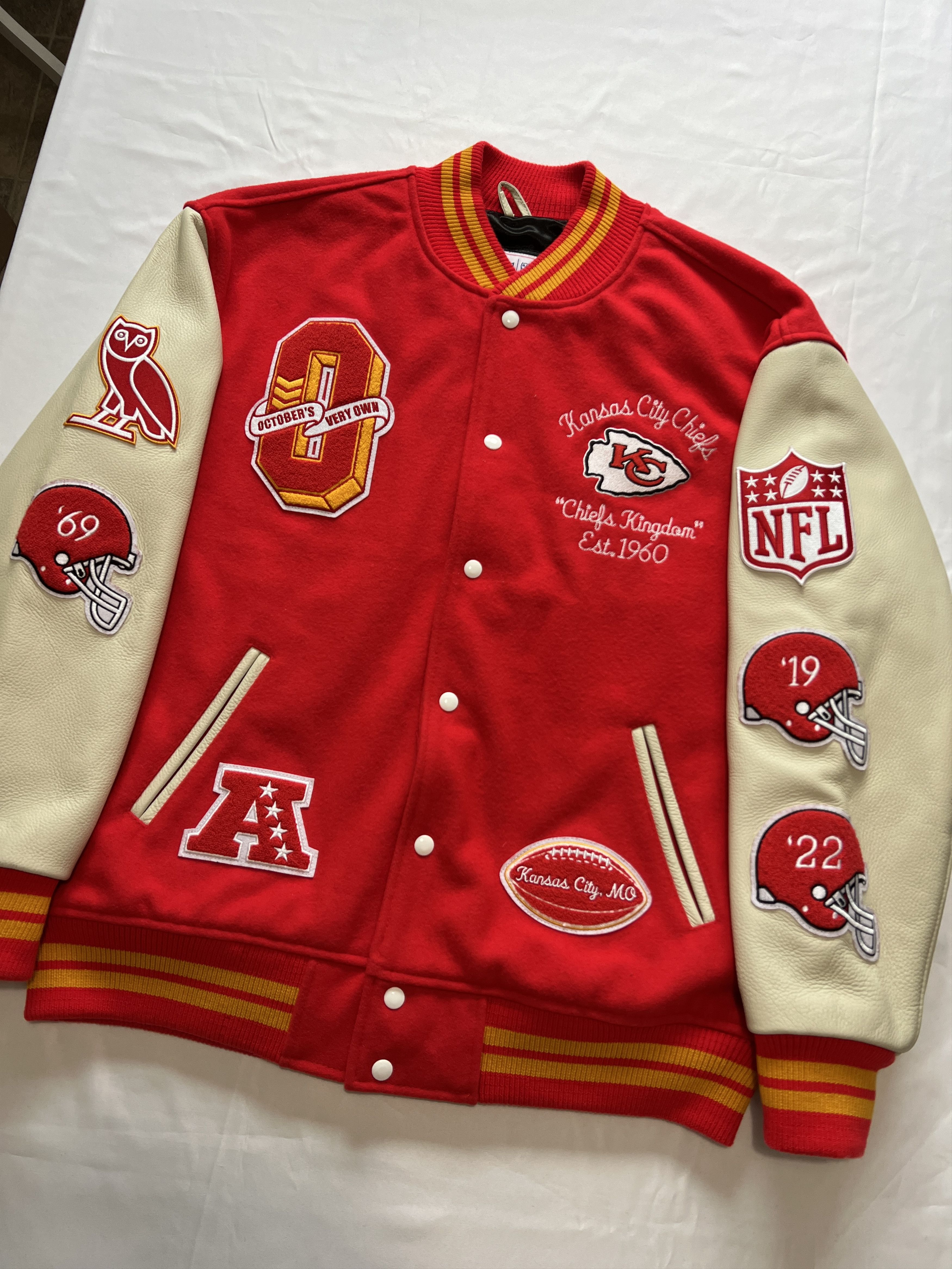 Drake OVO x NFL KANSAS CITY CHIEFS OG VARSITY JACKET Size US XXL / EU 58 / 5 - 3 Thumbnail