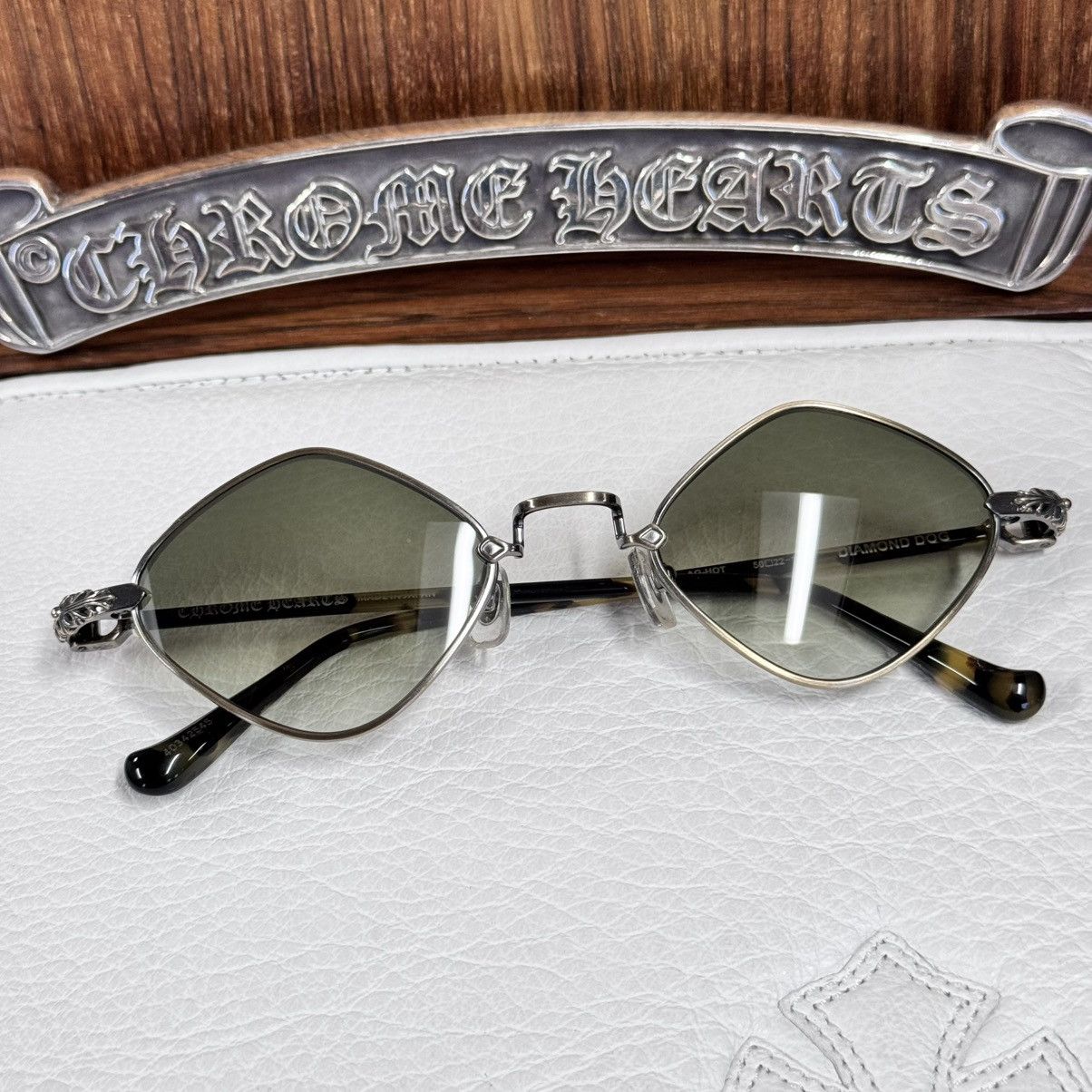 Chrome Hearts Diamond dog Sunglasses Chrome Hearts Diamond Dog Round Sunglasses - Blue Sunglasses  main image 2