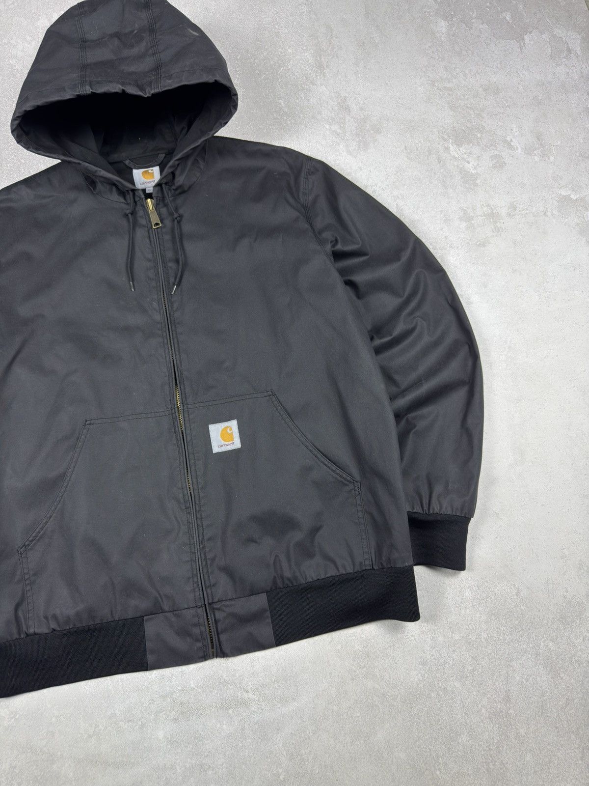 Carhartt Vintage Carhartt WIP Waxed Active Black Bomber Jacket Size US XL / EU 56 / 4 - 5 Thumbnail