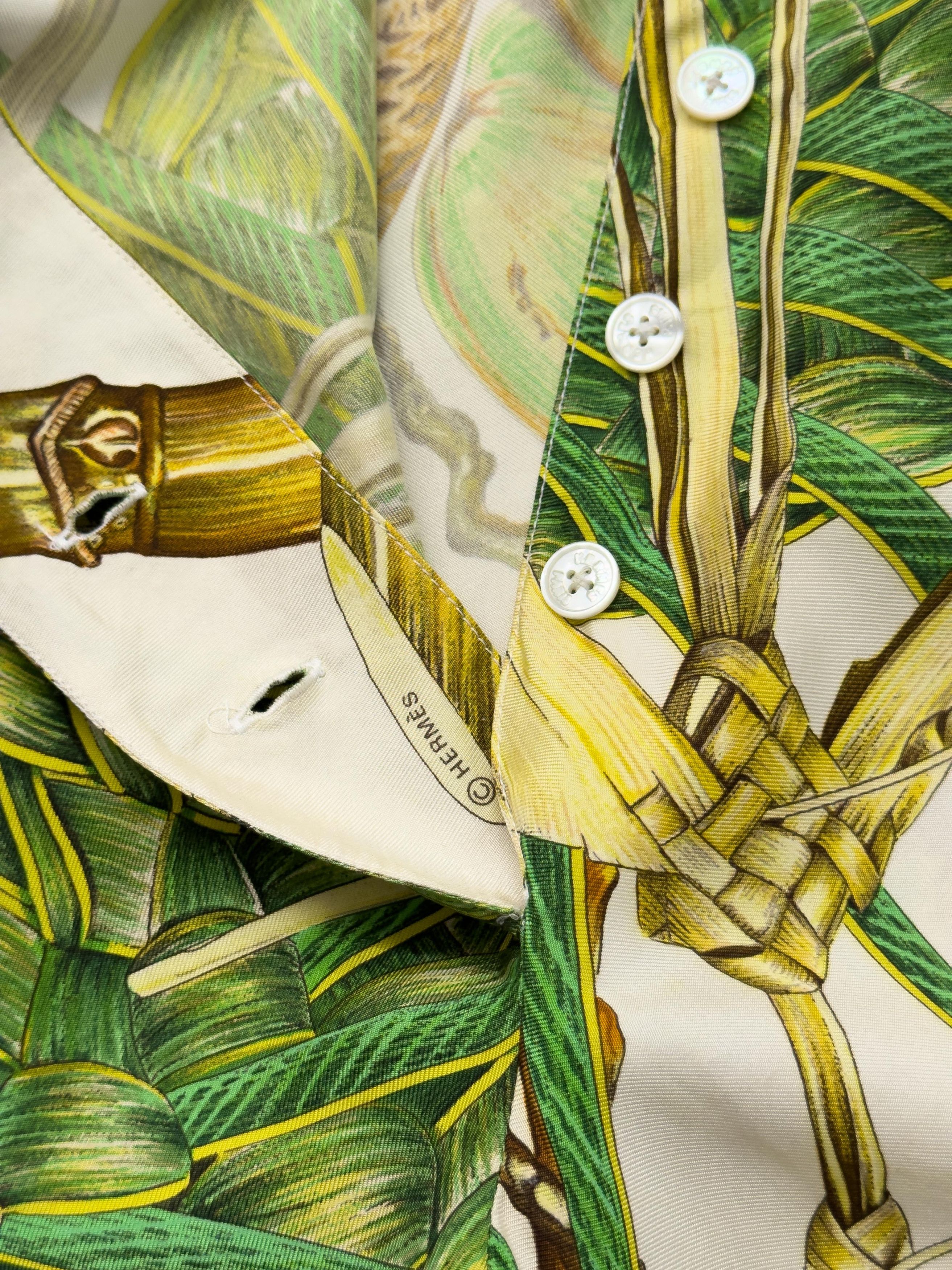 Hermes HERMÈS “Jardin Créole” Silk Shorts Size 29" - 7 Thumbnail