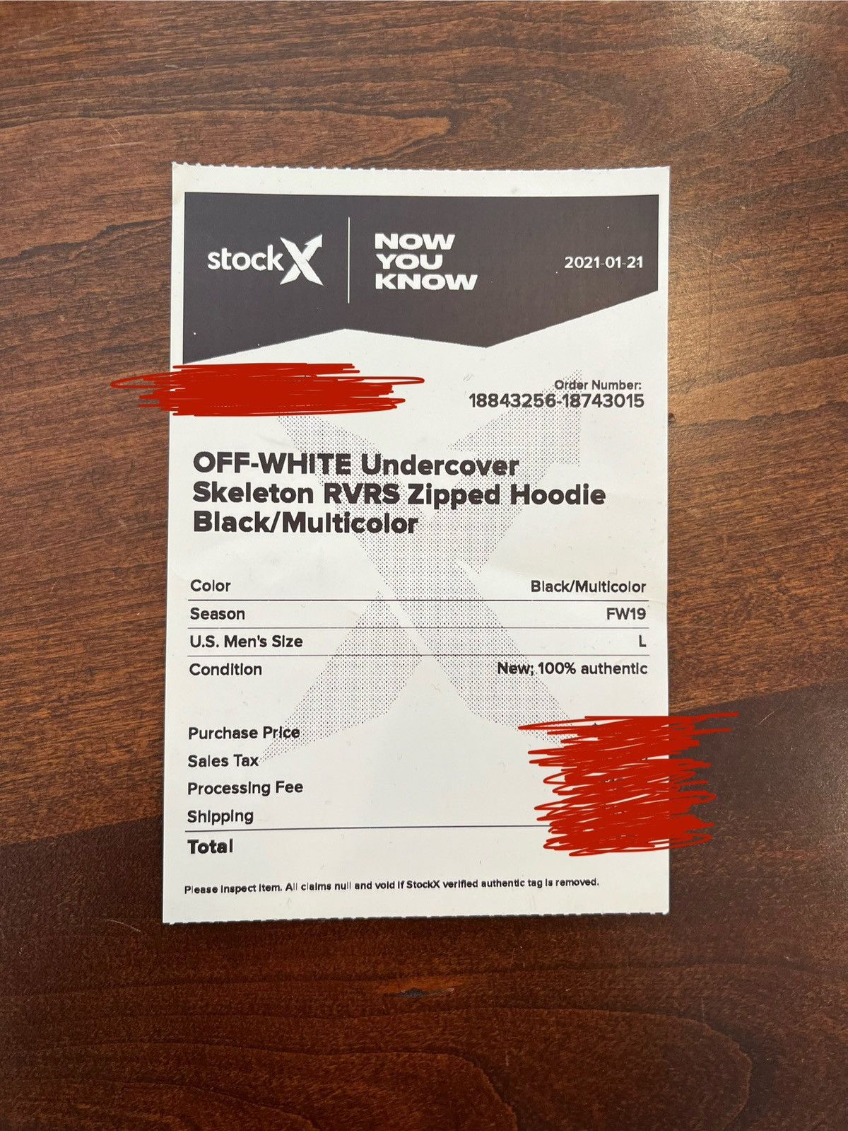 Off-White × Undercover off white undercover skelton reversible zip hoodie Size US L / EU 52-54 / 3 - 14 Thumbnail