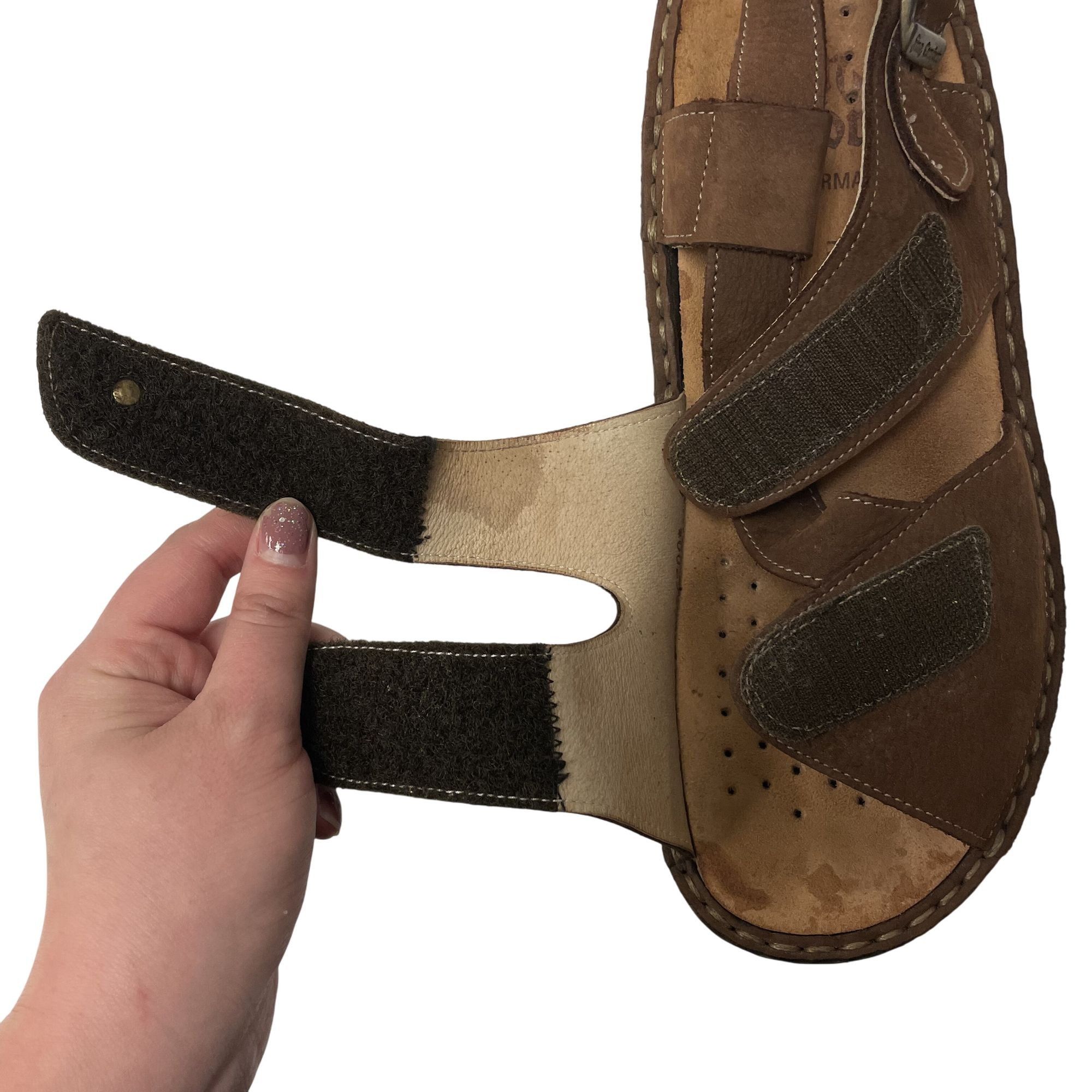 Other Finn Comfort JERSEY Sandals Nubuck Leather LOGO Sandals Size US 8 / IT 38 - 12 Thumbnail