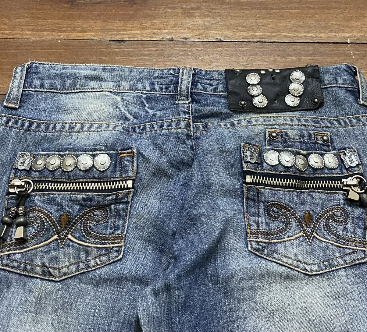 John Galliano Rare Design Vintage Brand John Galliano Flared Jeans 2000s Size US 28 / EU 44 - 4 Thumbnail
