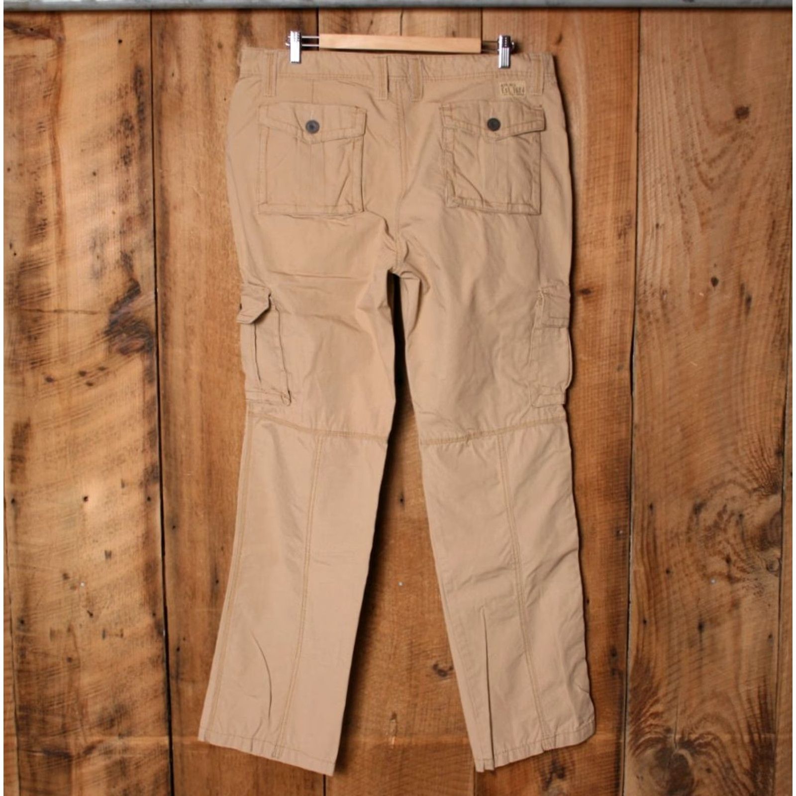 Andrew Marc MARC MOTO by Andrew Marc Aaron Khaki Cargo Pants Men 36x34 Beige Cotton Cargo Pants Mens Navy? Size US 35 - 4 Thumbnail