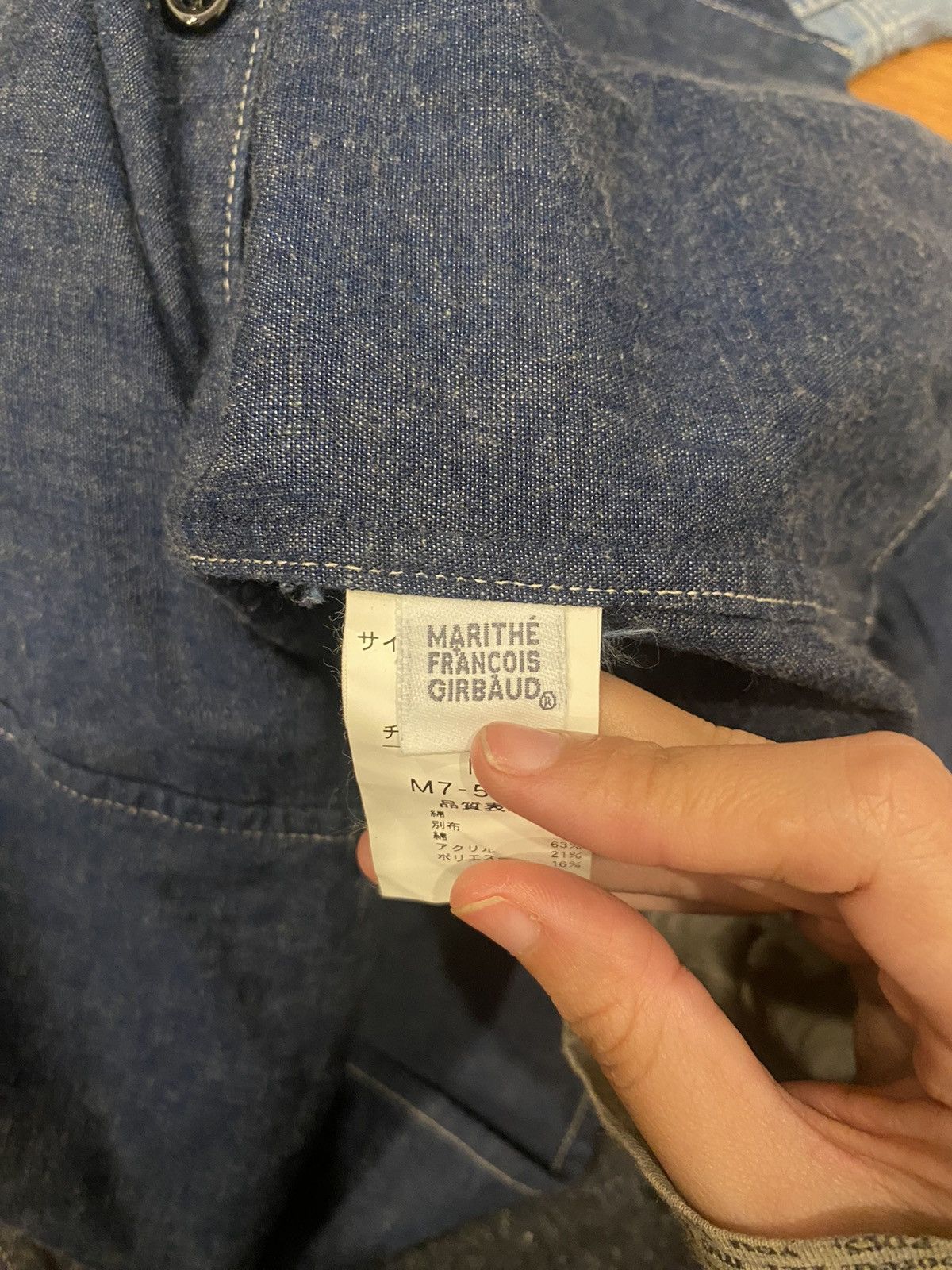 Marithe + Francois Girbaud Marithe Francois Girbaud Patch Denim Shirt Size US M / EU 48-50 / 2 - 7 Thumbnail