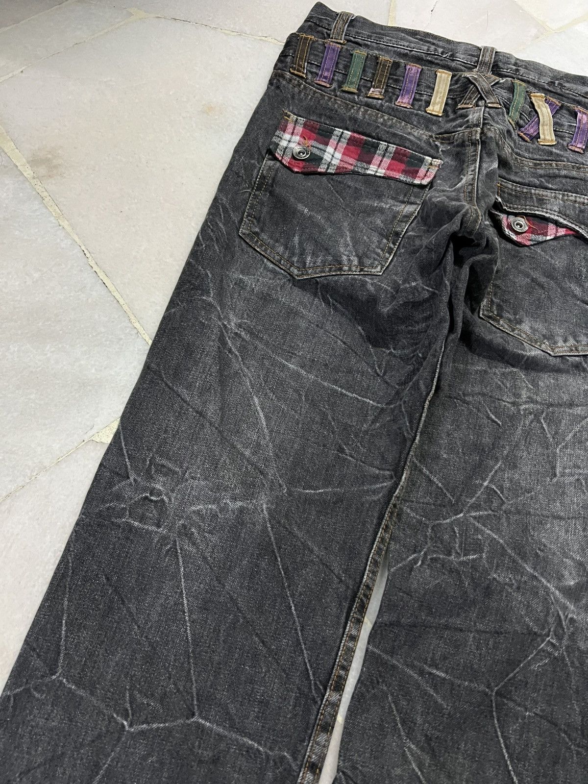Japanese Brand Japanese Brand Nylaus Double Waist Faded Jean Size US 32 / EU 48 - 15 Thumbnail