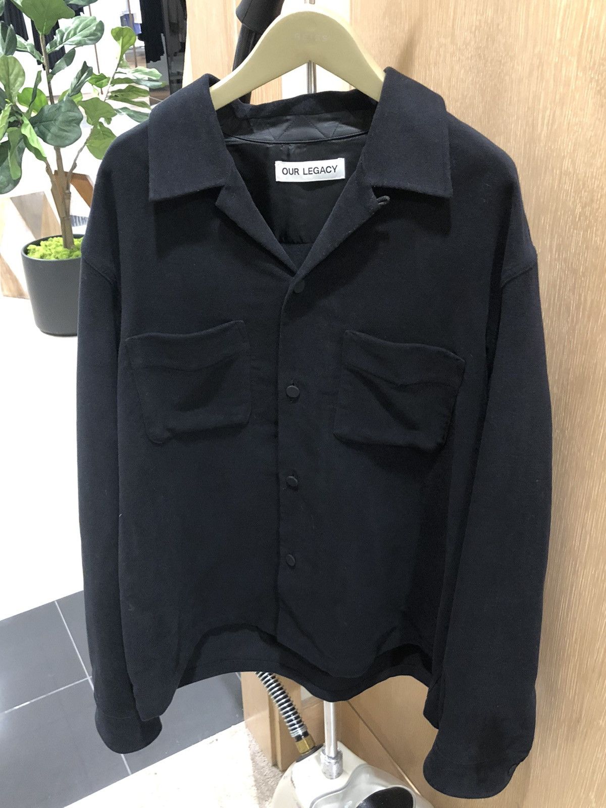 image of Our Legacy Black Heusen Shirt, Men's (Size XL)