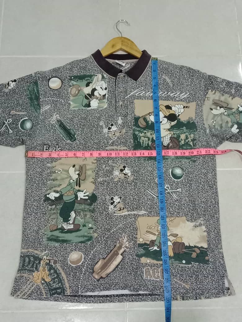 Cartoon Network × Vintage VINTAGE DISNEY MICKEY MOUSE OVERPRINT COLLAR TEES Size US XL / EU 56 / 4 - 11 Thumbnail