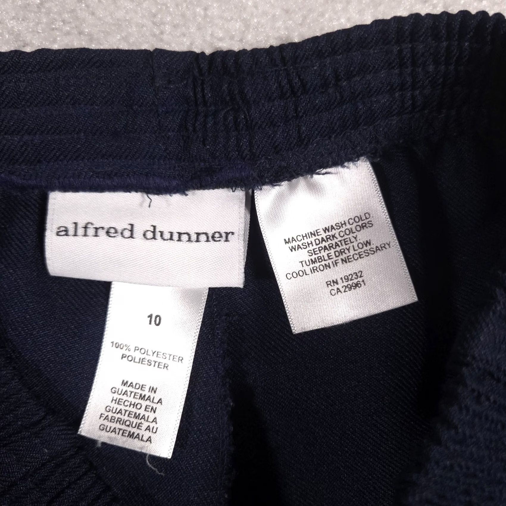 Vintage Alfred Dunner Pants Womens 10 Shor Blue Pull On Elastic Waist Straight Twill Size 32" / US 10 / IT 46 - 5 Thumbnail