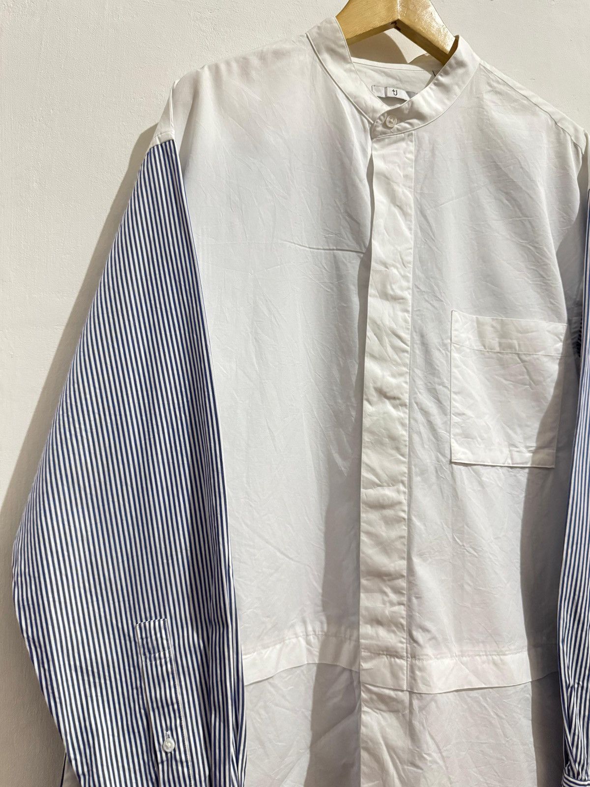 Jil Sander × Uniqlo Uniqlo x Jil sander stripe oversize hidden button Shirt Size US L / EU 52-54 / 3 - 4 Thumbnail
