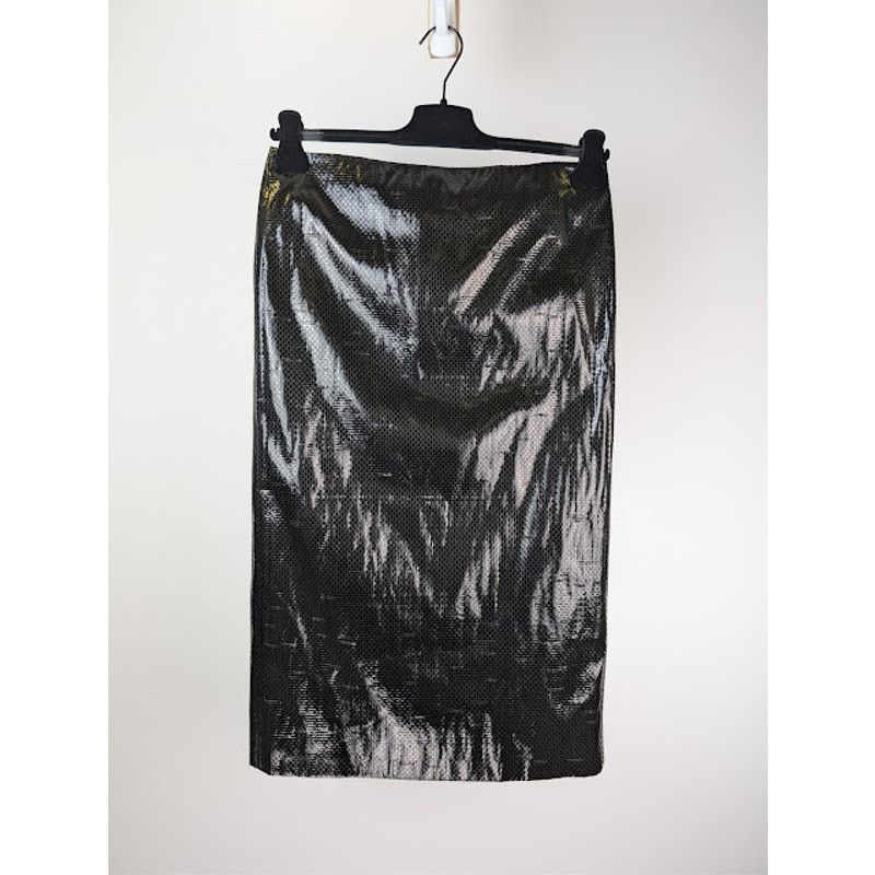 Alexander McQueen o1rshd1 Tarpaulin Pencil Midi Skirt in Black Size 27" / US 4 / IT 40 - 9 Thumbnail