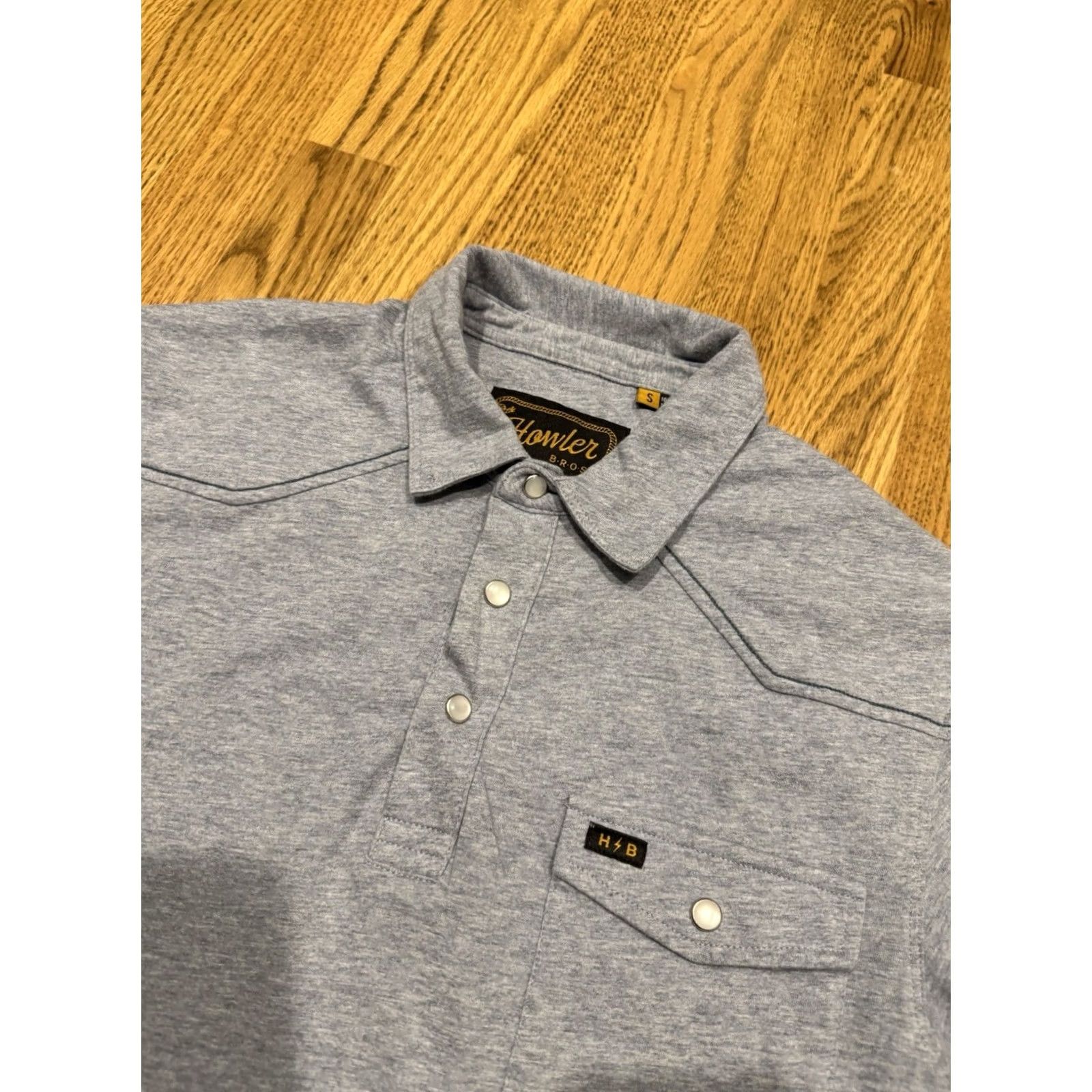 Howler Brothers VINTAGE Howler Brothers Bros Pearl Snap Polo Shirt Mens Small Blue Size US S / EU 44-46 / 1 - 3 Thumbnail