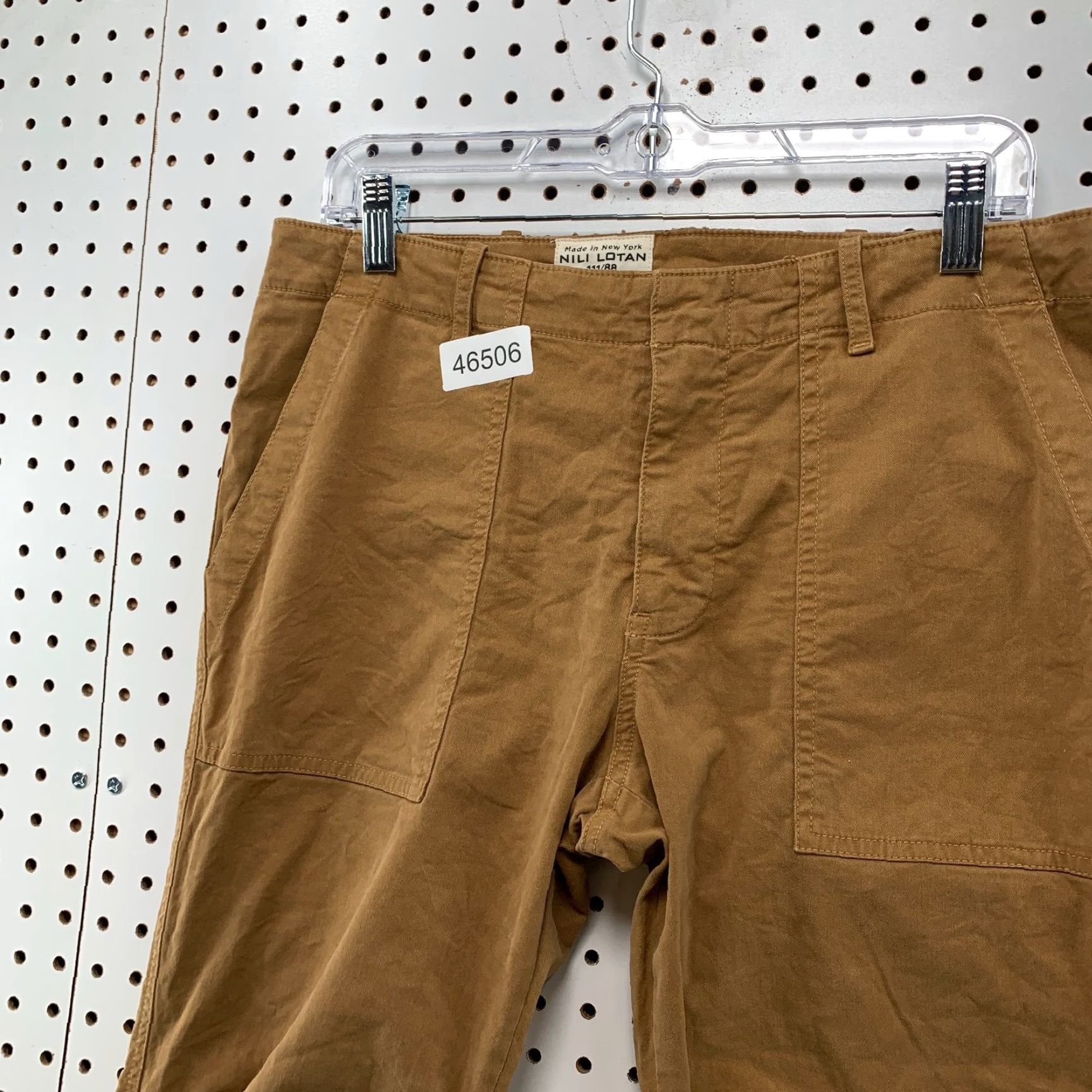 Nili Lotan Nili Lotan French Military Jogger Pants Womens Size 8 Brown Cropped 32x25.5 Twill Cotton Casual Womens Pants Cropped 32x25.5 - Vintage No Size 30" / US 8 / IT 44 - 6 Thumbnail