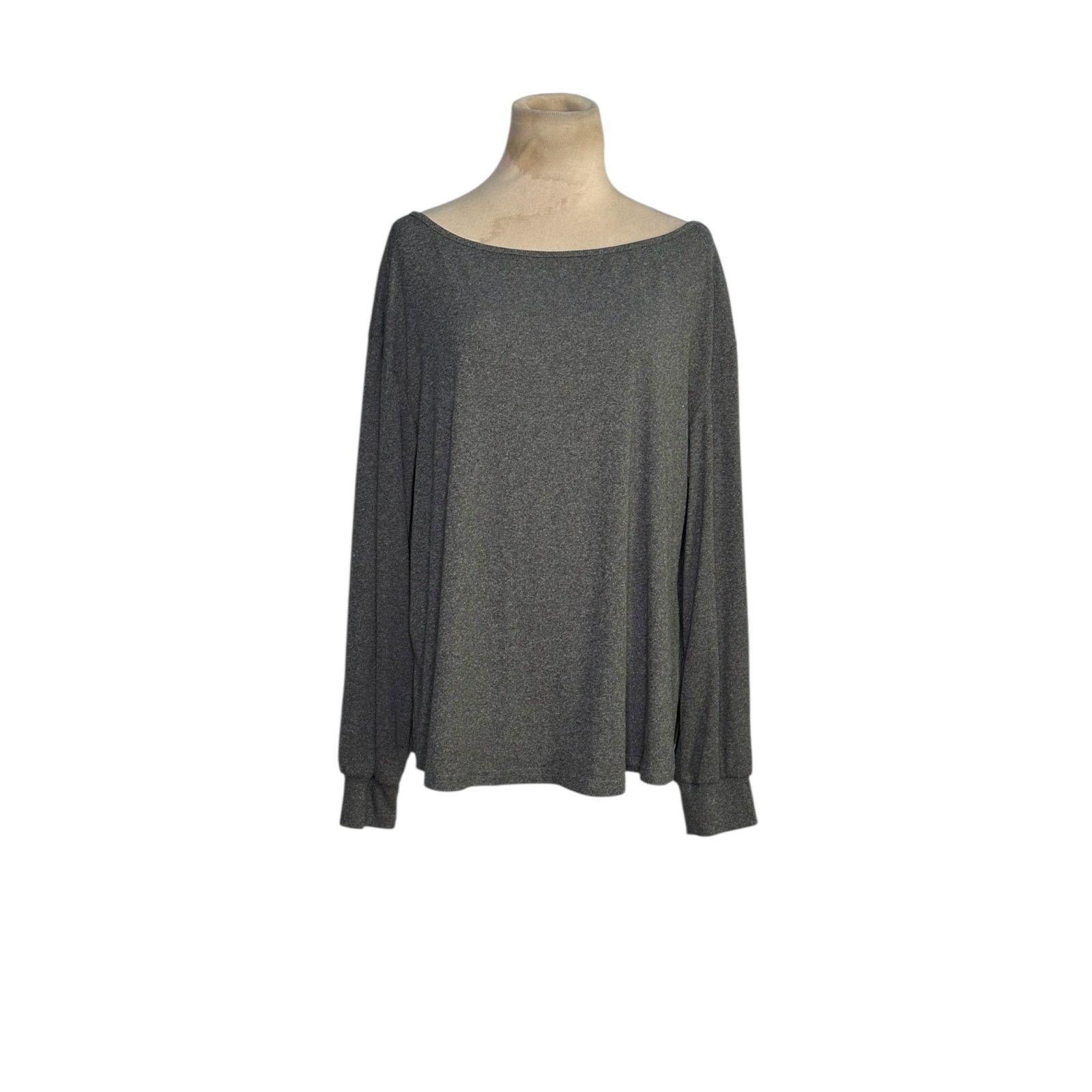 Shein Shein gray long sleeves boat neck top size Large Size L / US 10 / IT 46 - 9 Thumbnail