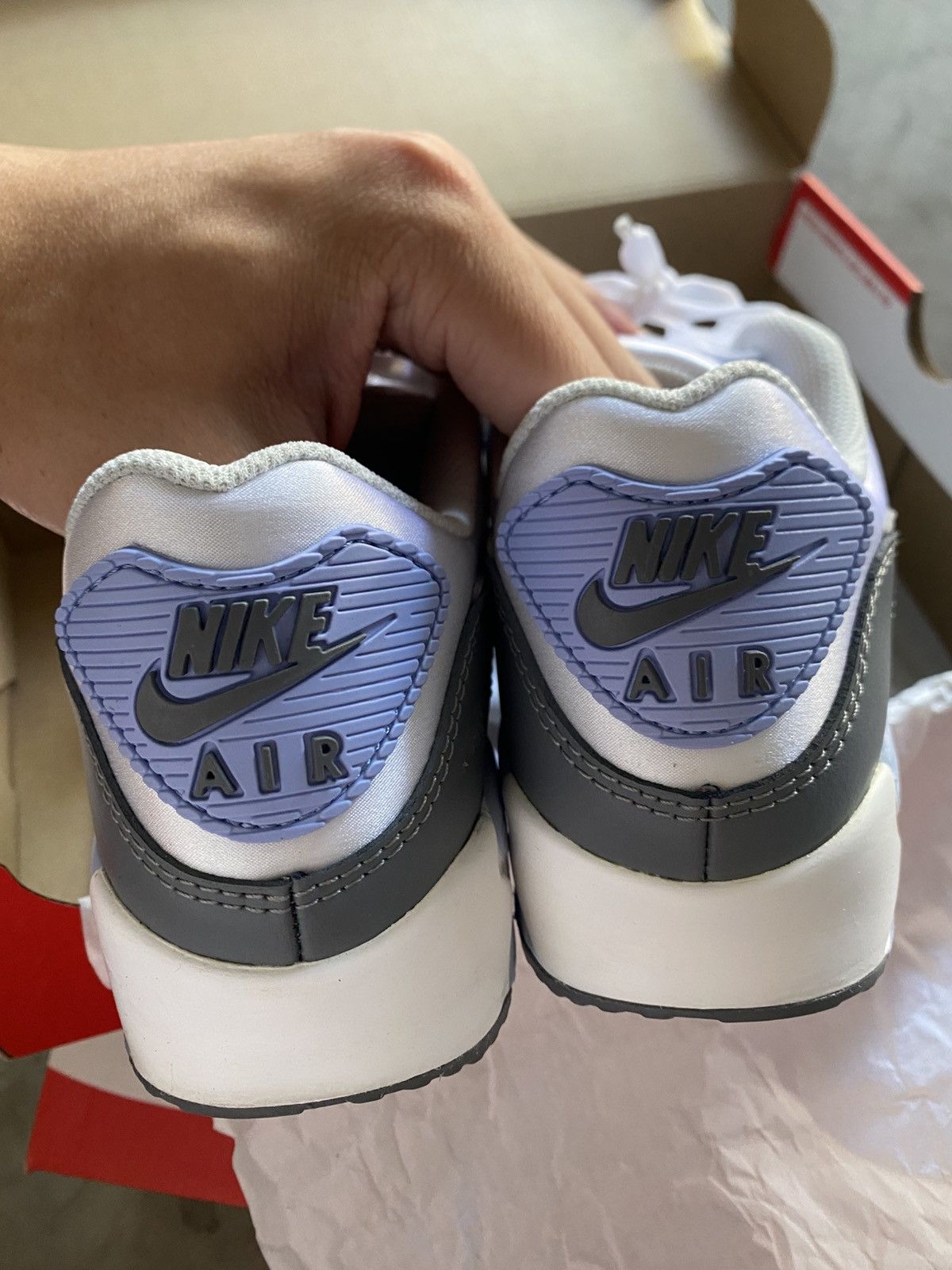Nike Nike Air Max 90 White Wolf Grey Photon Dust Size US 6.5 / EU 39-40 - 3 Thumbnail