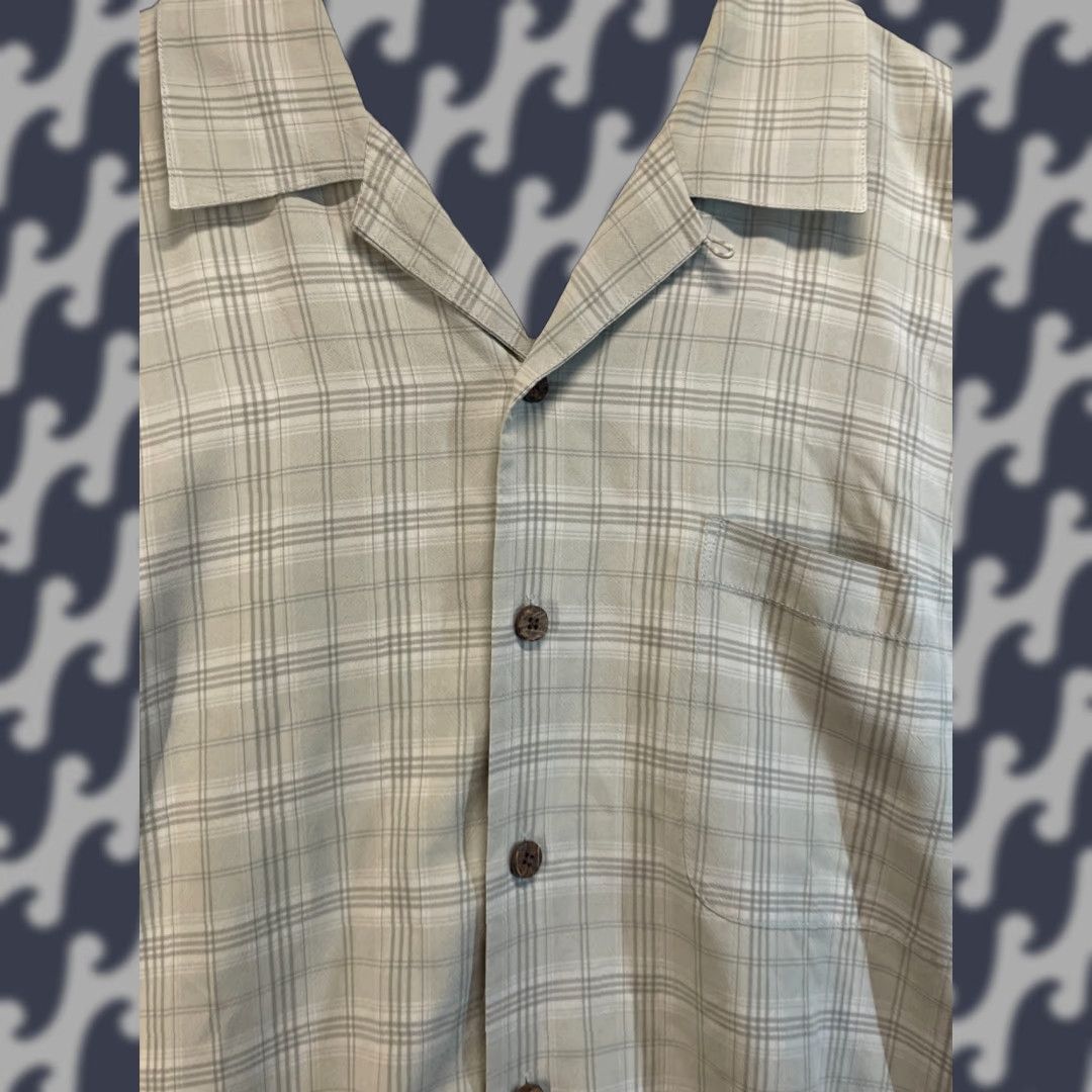 Tommy Bahama Tommy Bahama Dress Shirt Mens XL Plaid Cotton Button-Up Short Sleeve Collared Button Pocket Logo Multicolor Regular Shirt Men Tommy Jeans Size 46R - 1 Thumbnail