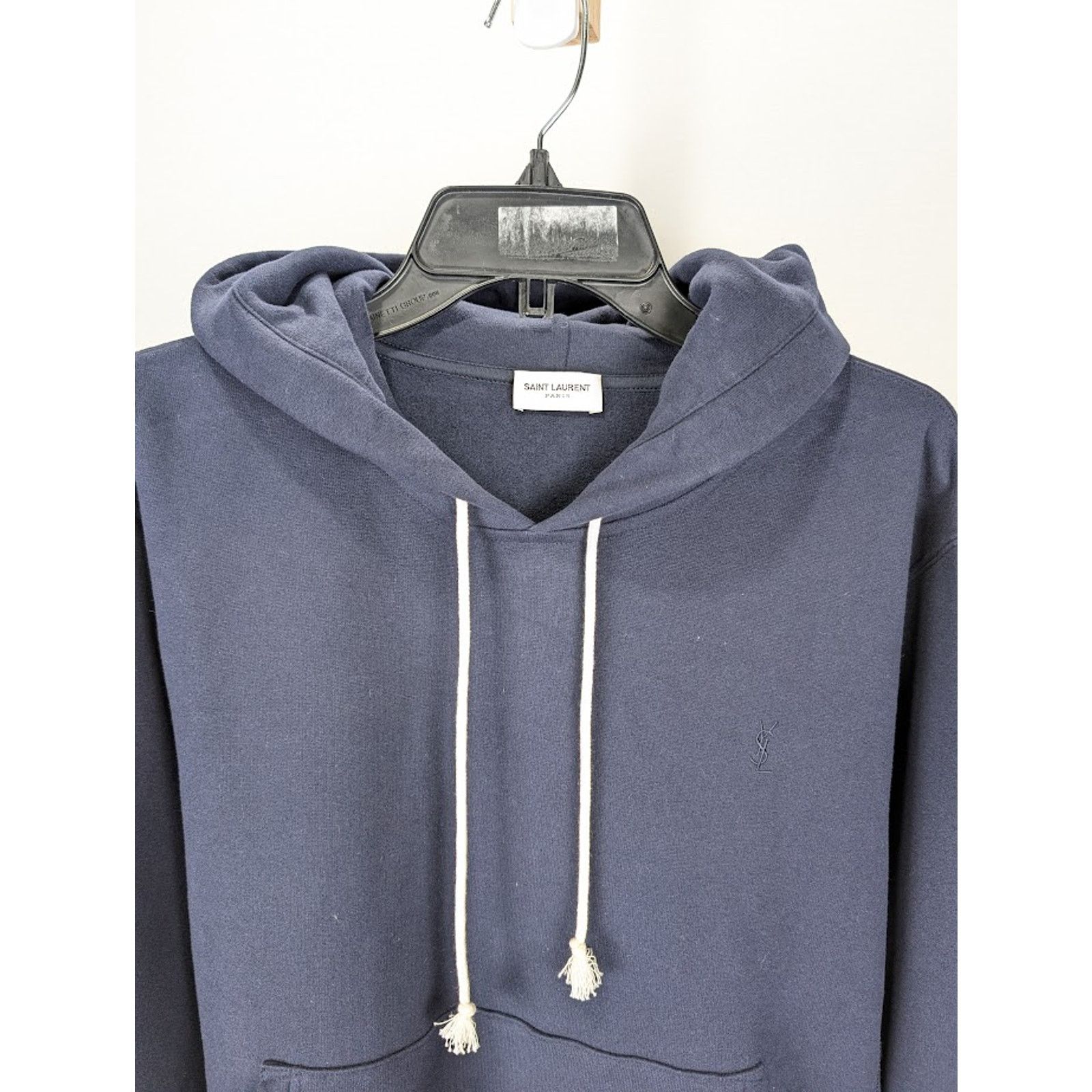 Saint Laurent Paris o1rshd1 Molleton Doux Gots Hoodie In Marine Size US S / EU 44-46 / 1 - 3 Thumbnail