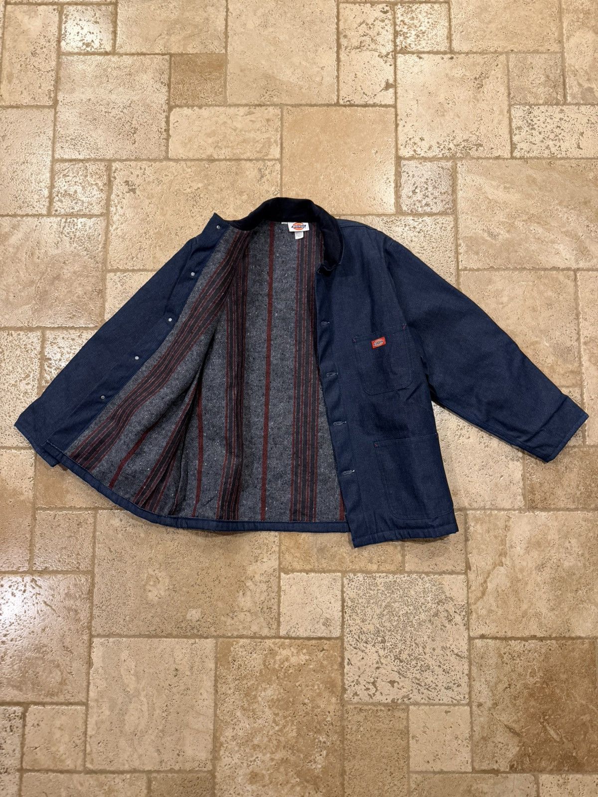 Dickies Vintage Dickies Denim Blanket Lined Chore Jacket Size US XL / EU 56 / 4 - 11 Thumbnail