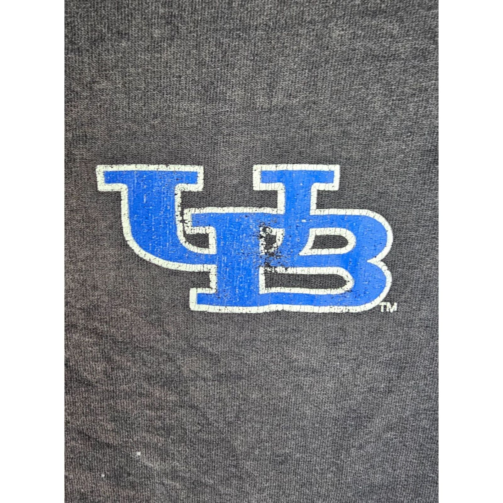 Vintage VINTAGE University Berkeley Gradient Sun Faded Distressed Black T-Shirt SZ L T-Shirt Men Short Sleeve Round Neck Cotton Size US L / EU 52-54 / 3 - 2 Thumbnail