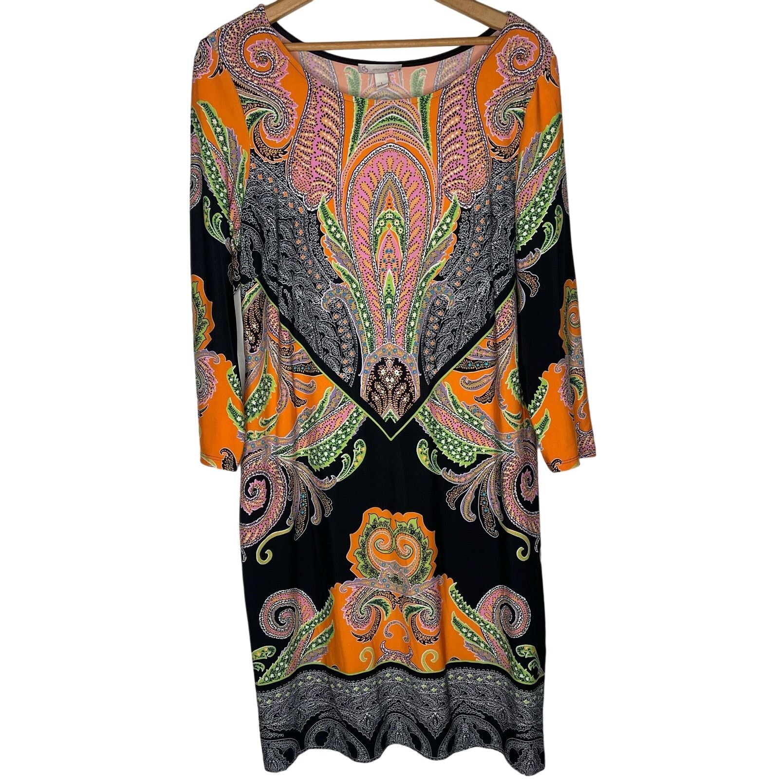 Other Dressbarn Paisley Midi Dress Size L / US 10 / IT 46 - 1 Thumbnail