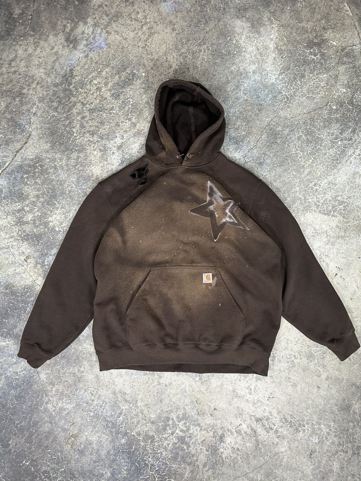 Carhartt × Vintage Vintage Distressed Carhartt Hoodie Size US XXL / EU 58 / 5 - 1 Thumbnail